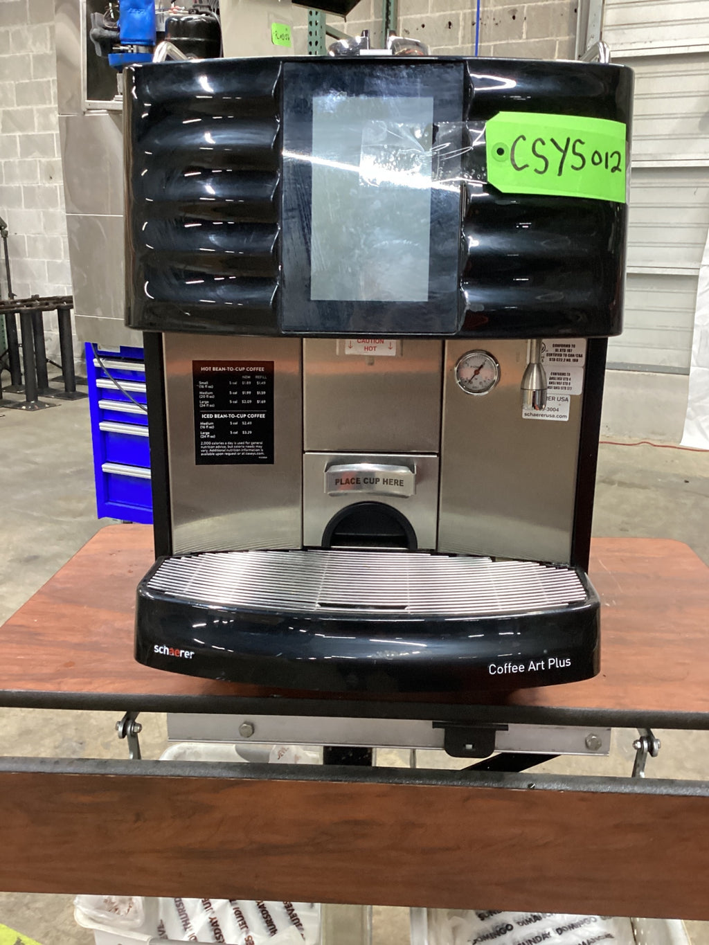 Schaerer Coffee Art Plus Super-automatic Bean-to-cup Coffee Machine With A Built-in Grinder