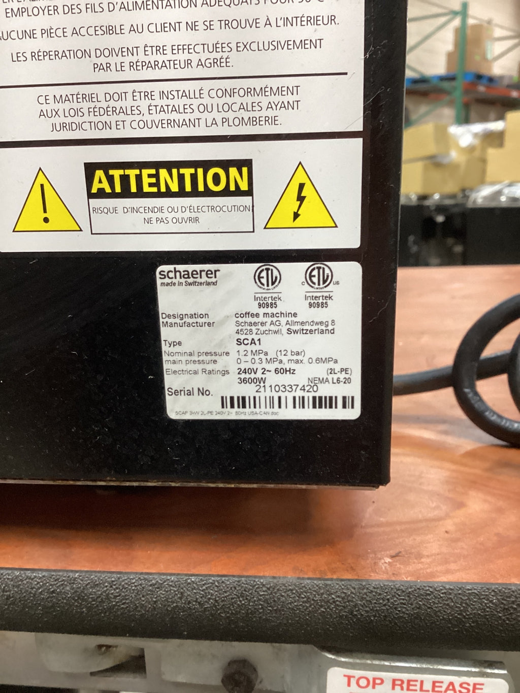 Schaerer Coffee Art C Super-automatic Bean-to-cup Coffee Machine With A Built-in Grinder