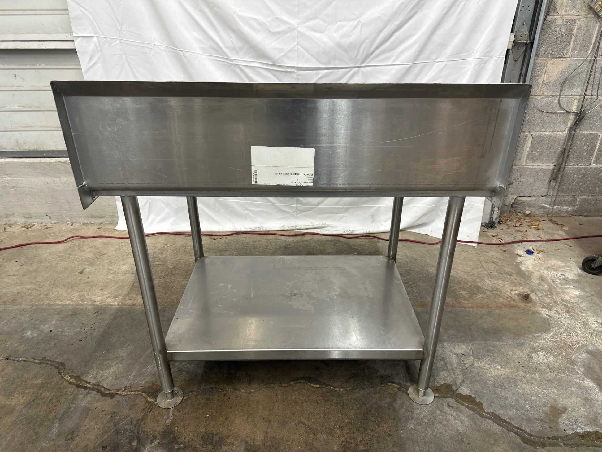 Stainless Steel Prep Table W/ Backsplash - 42”x30”