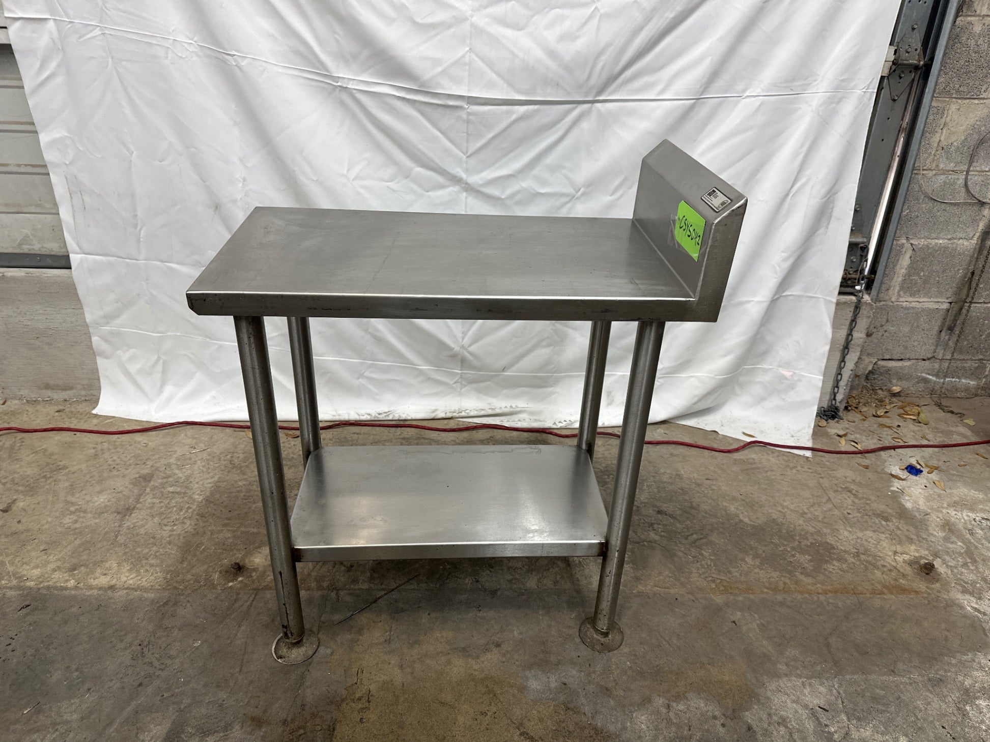 Stainless Steel Prep Table W/ Backsplash - 16”x30”