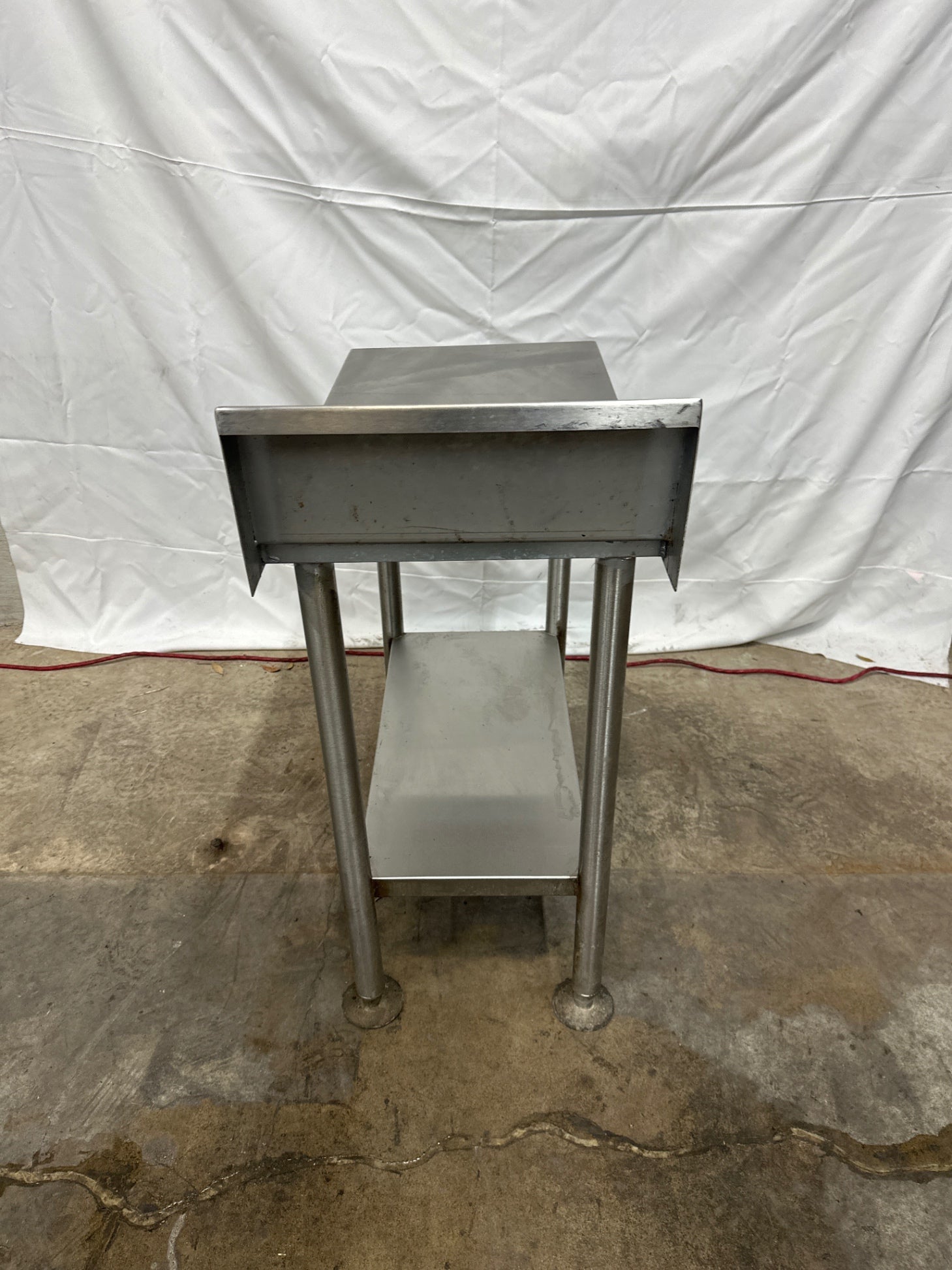 Stainless Steel Prep Table W/ Backsplash - 16”x30”
