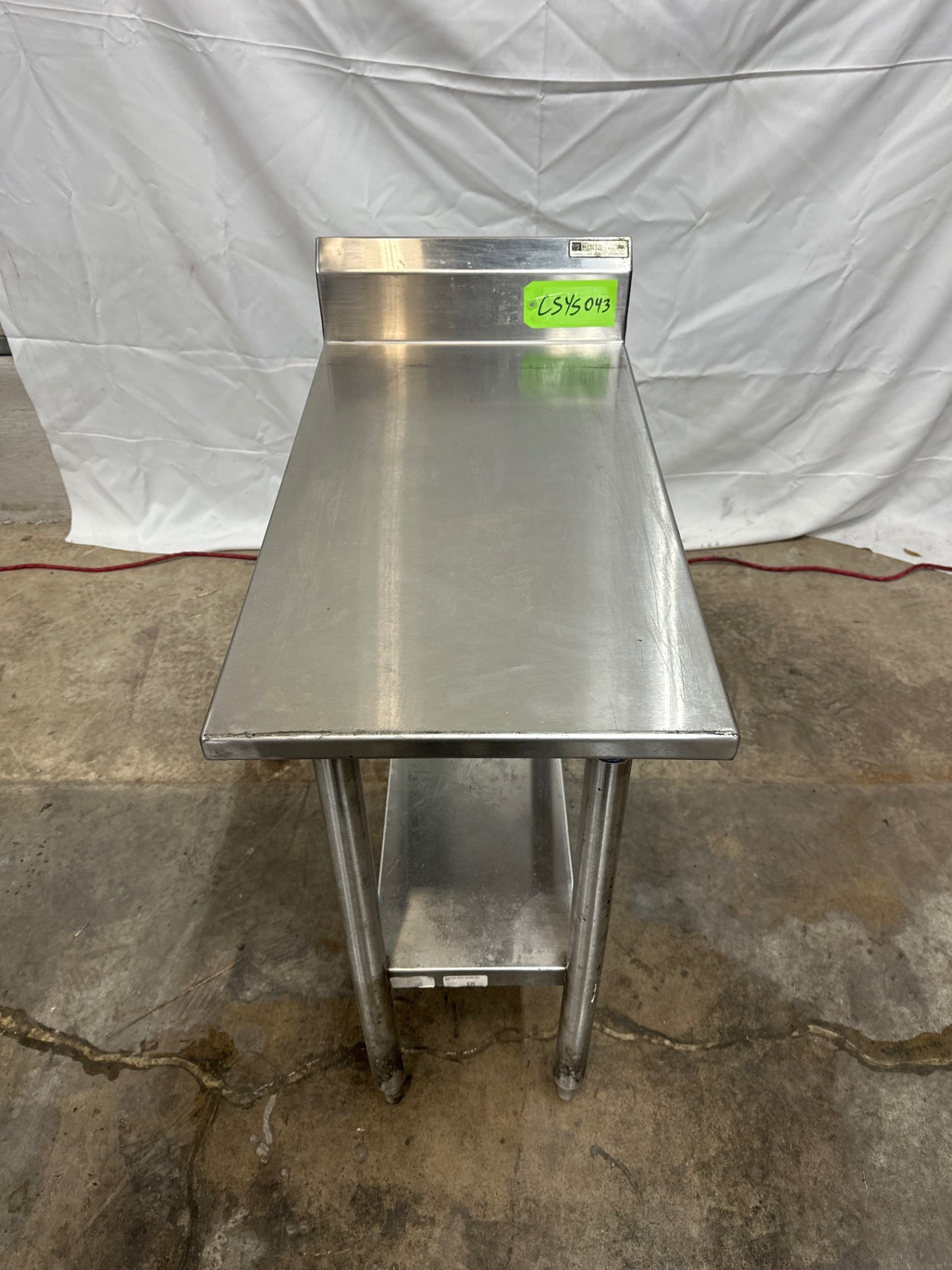 Stainless Steel Prep Table W/ Backsplash - 16”x30”