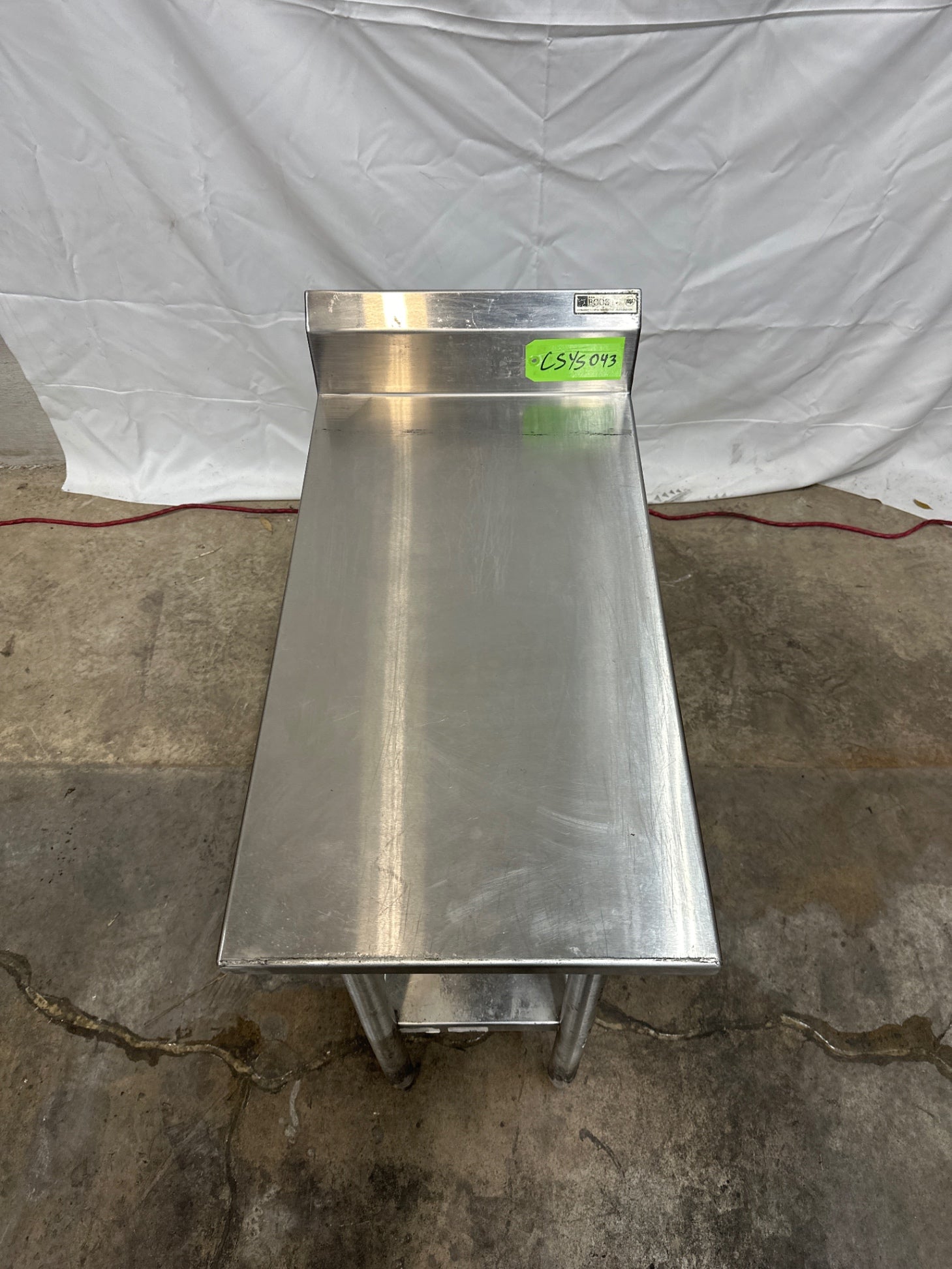 Stainless Steel Prep Table W/ Backsplash - 16”x30”