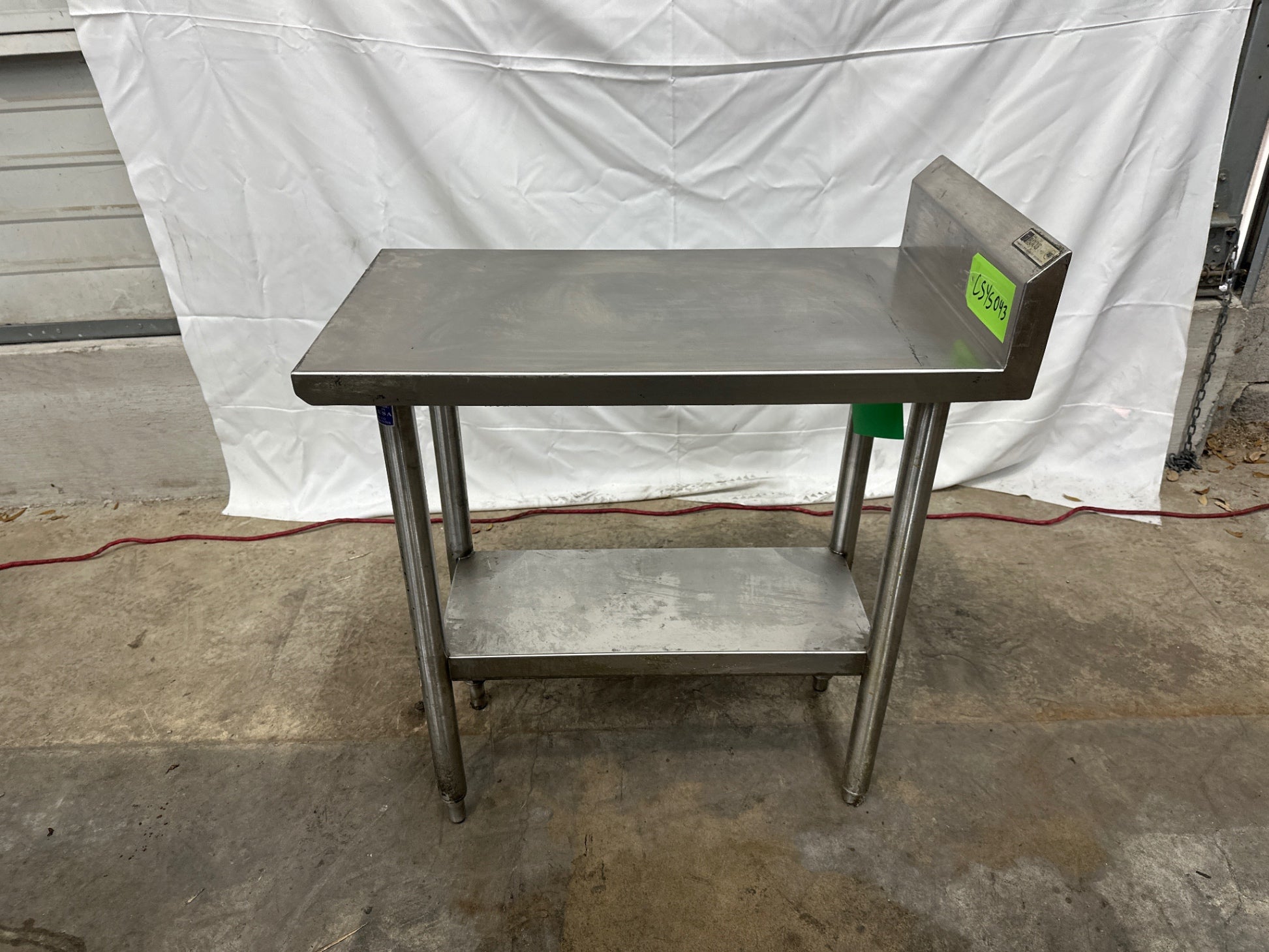 Stainless Steel Prep Table W/ Backsplash - 16”x30”