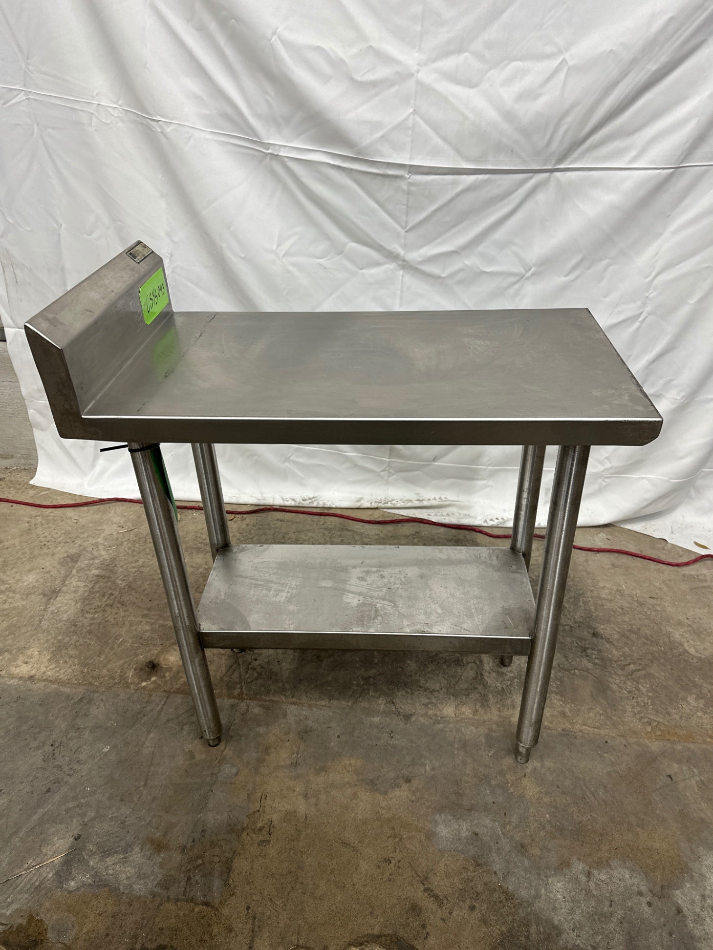 Stainless Steel Prep Table W/ Backsplash - 16”x30”
