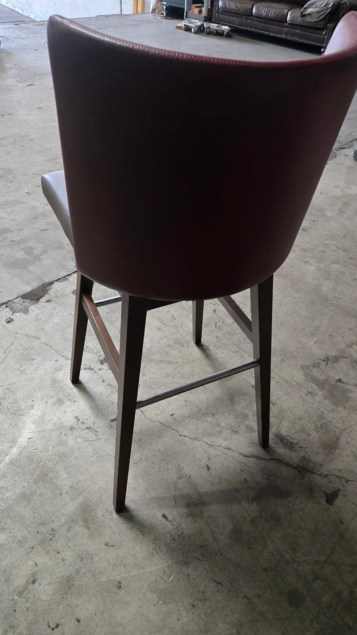 Swivel Leather Counter Stool - Lot Of 3