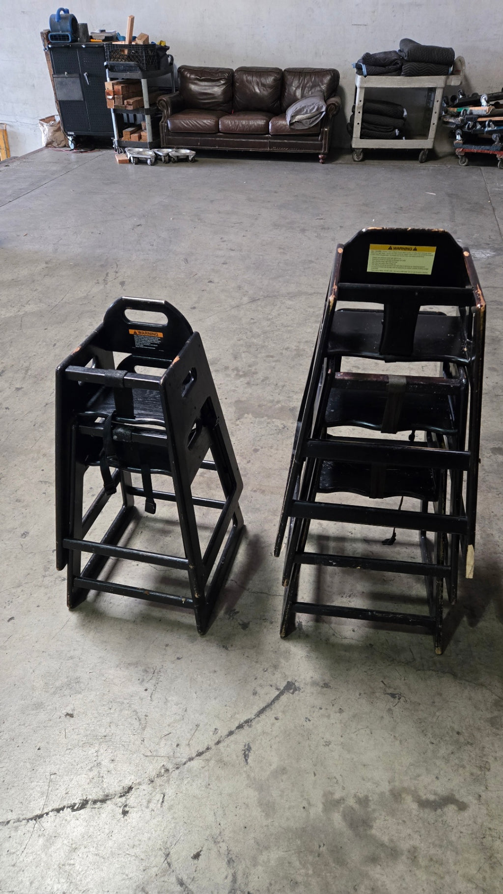 Alpine Industries Stackable Restaurant High Chairs - Lot Of 5