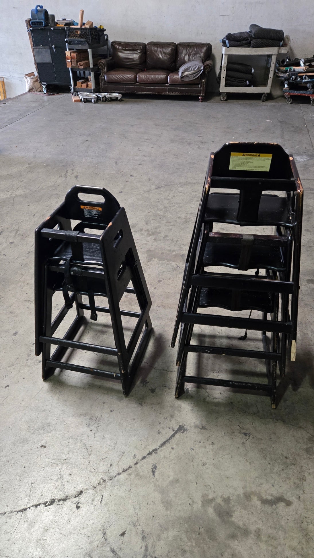 Alpine Industries Stackable Restaurant High Chairs - Lot Of 5