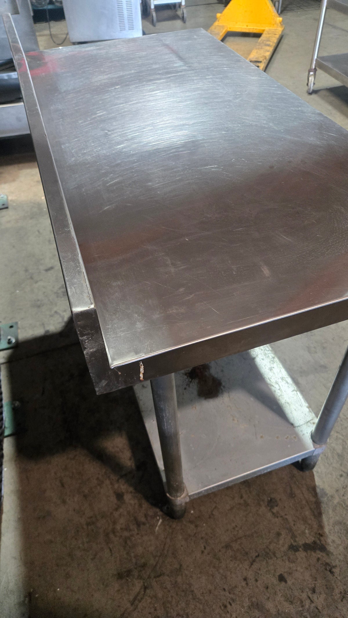 SSWT-4824-BS Work Table, Stainless Steel, With Backsplash With Undershelf
