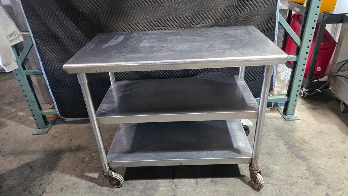 3-Shelf Stainless Steel Utility Cart Utility Cart, 3-Shelf Mobile