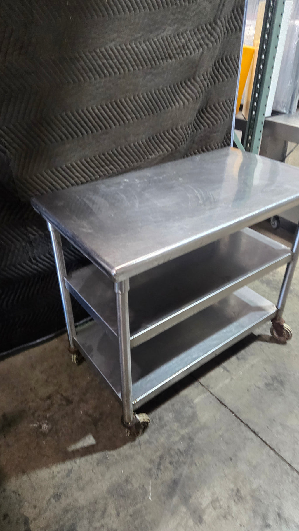 3-Shelf Stainless Steel Utility Cart Utility Cart, 3-Shelf Mobile