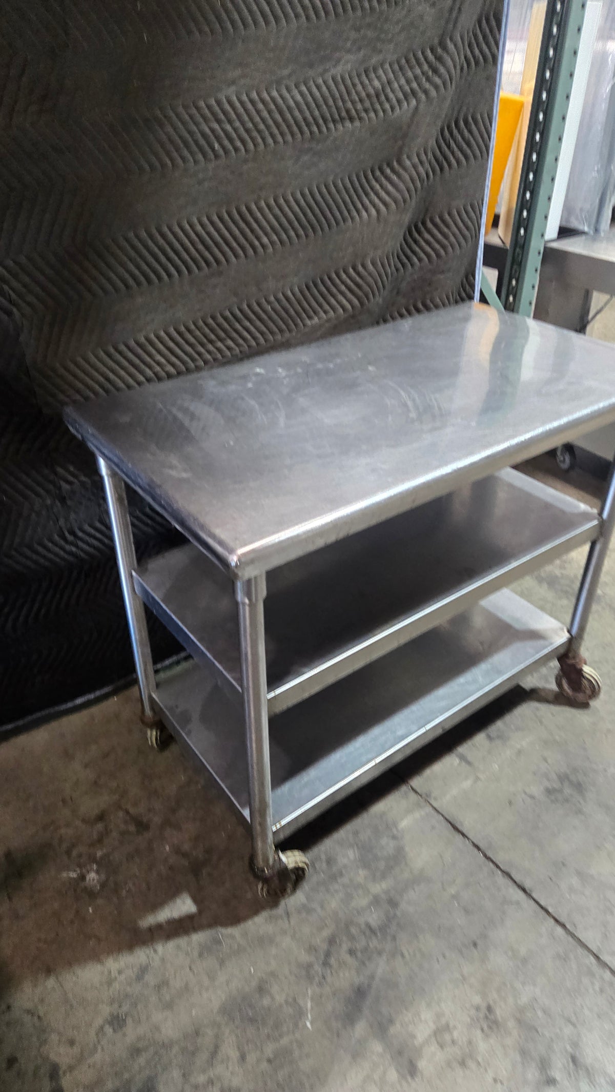 3-Shelf Stainless Steel Utility Cart Utility Cart, 3-Shelf Mobile