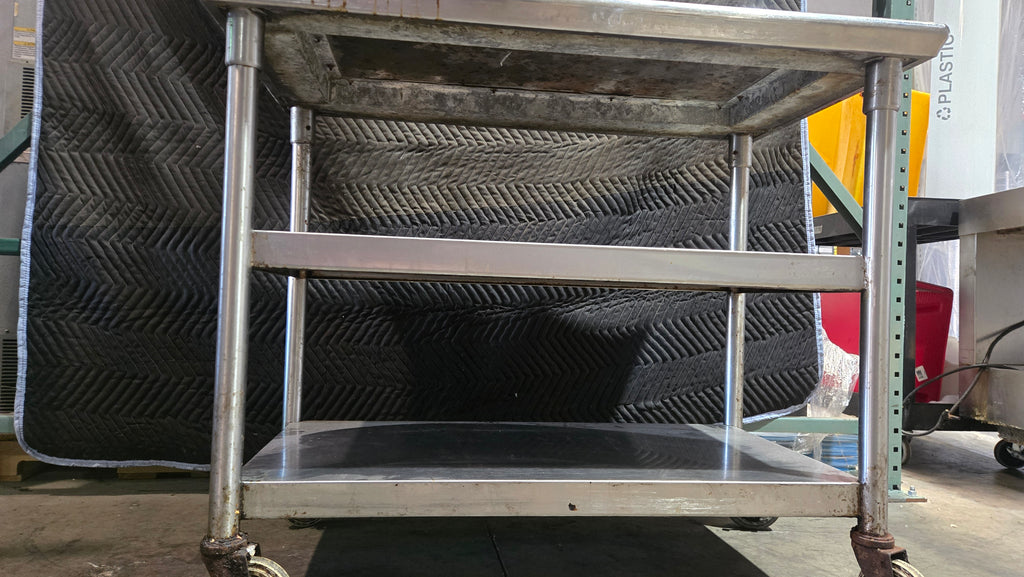 3-Shelf Stainless Steel Utility Cart Utility Cart, 3-Shelf Mobile