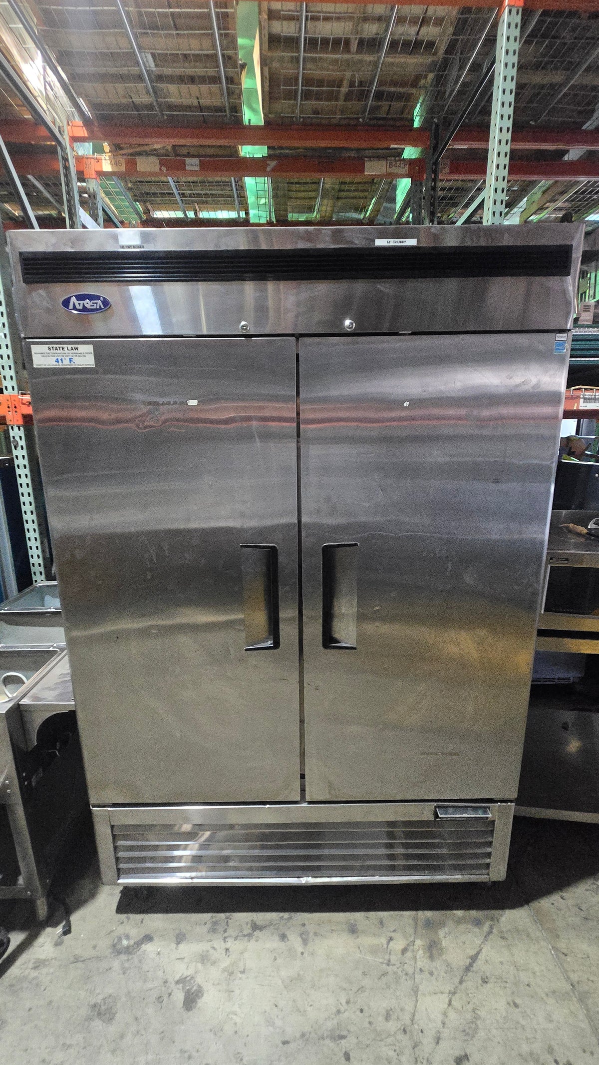 Atosa MBF8507GR 2 Door Reach In Refrigerator