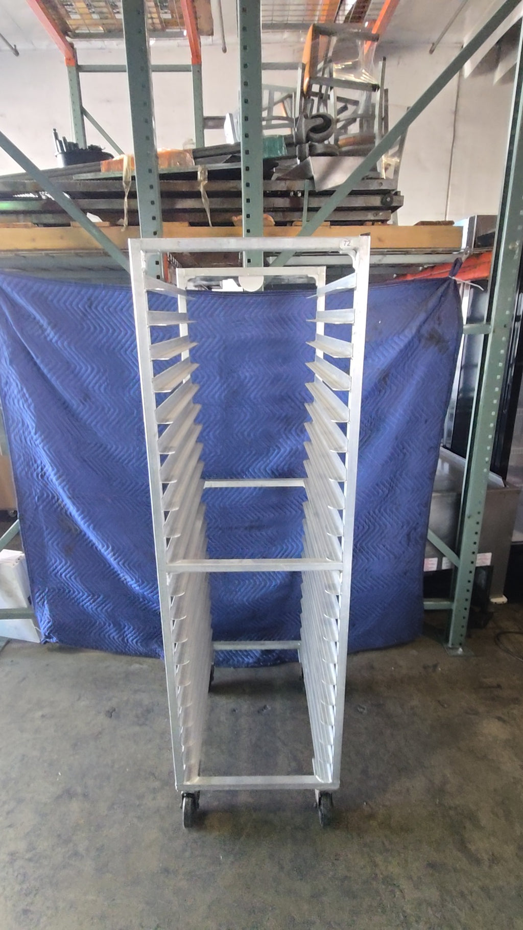 Standard Full-Height Rack Sheet Pan Rack, Mobile Aluminum Construction, 20 Slot Capacity