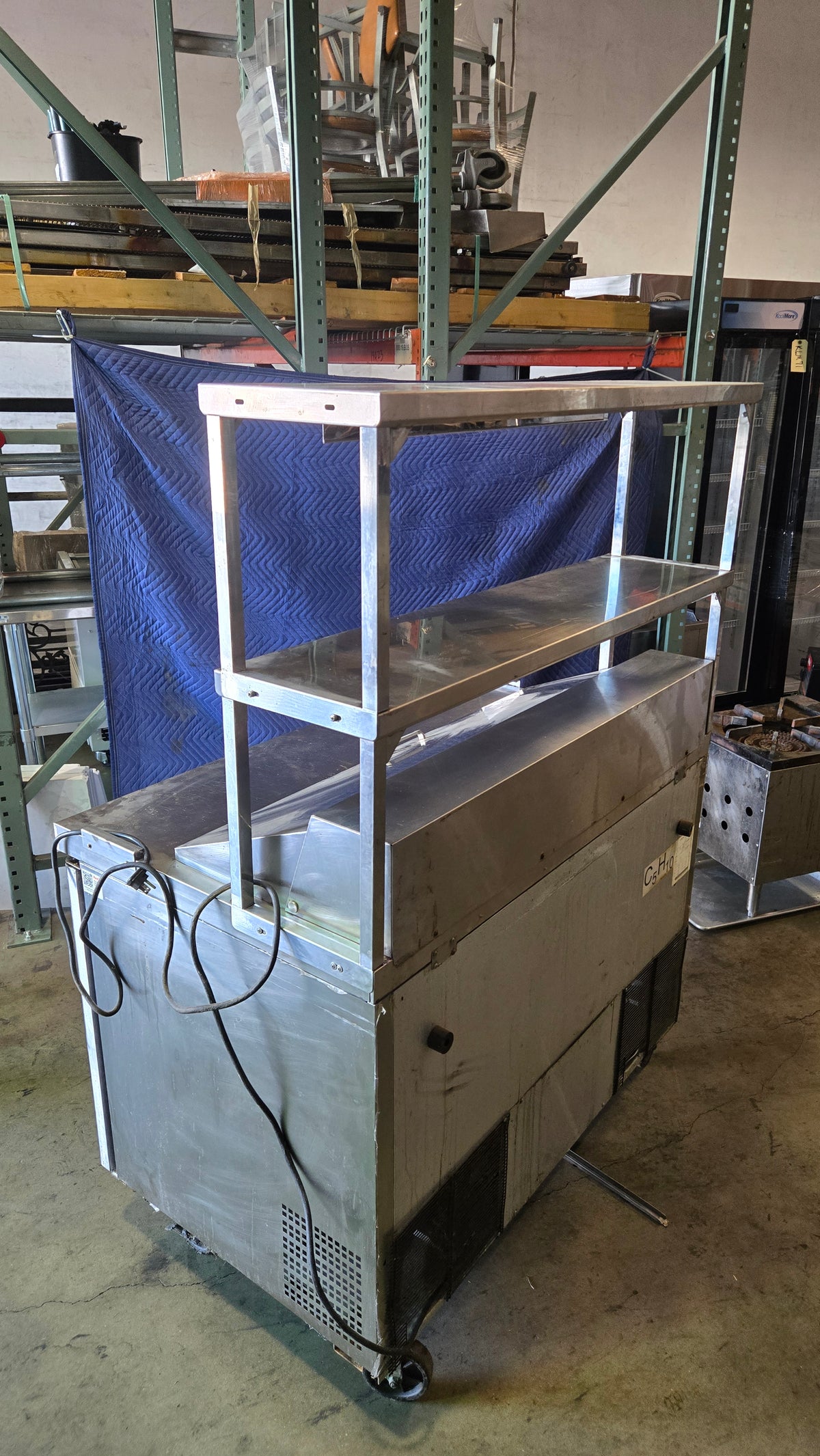 Autos Refrigerator, Salad Prep Table 2-Door With Overshelf 115V