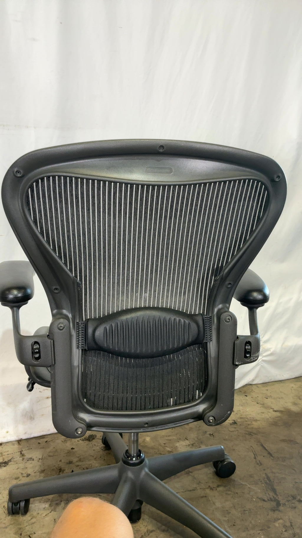 Herman Miller Aeron Office Chair, Ergonomic Task Chair Mesh Back And Seat Adjustable Armrests Wheeled Base