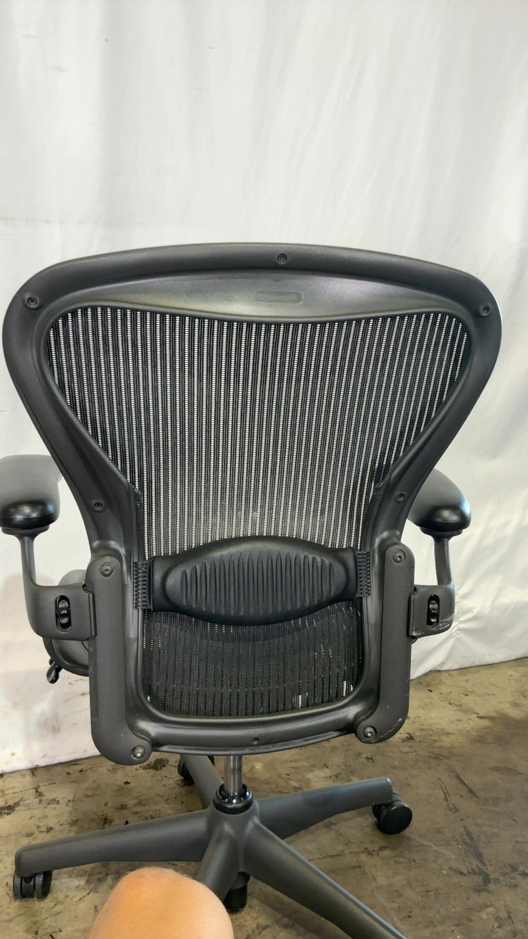 Herman Miller Aeron Office Chair, Ergonomic Task Chair Mesh Back And Seat Adjustable Armrests Wheeled Base