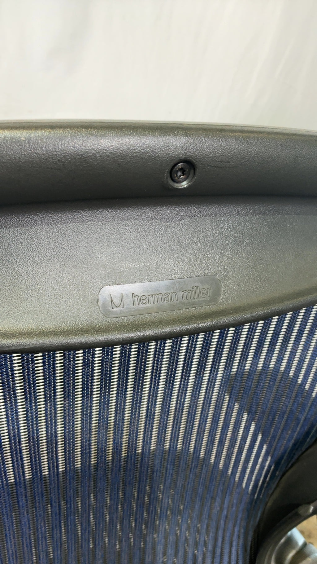 Herman Miller Aeron Chair Office Chair, Ergonomic Blue Mesh, Adjustable Armrests, Casters