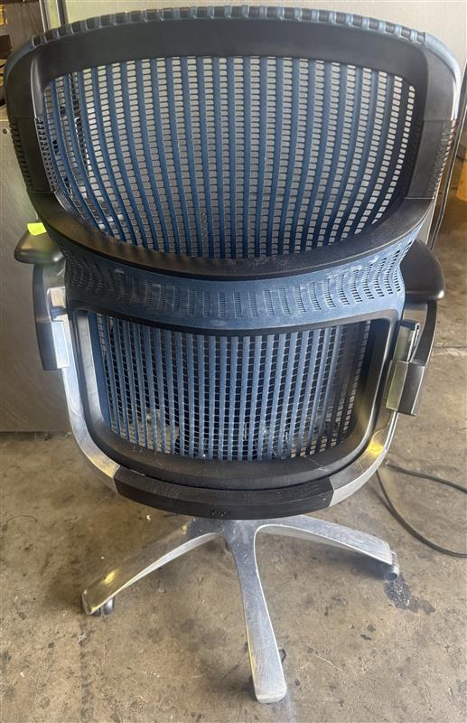 Knoll Generation Chair, Ergonomic Blue Back and Adjustable Armrests, 5-Star Wheeled Base