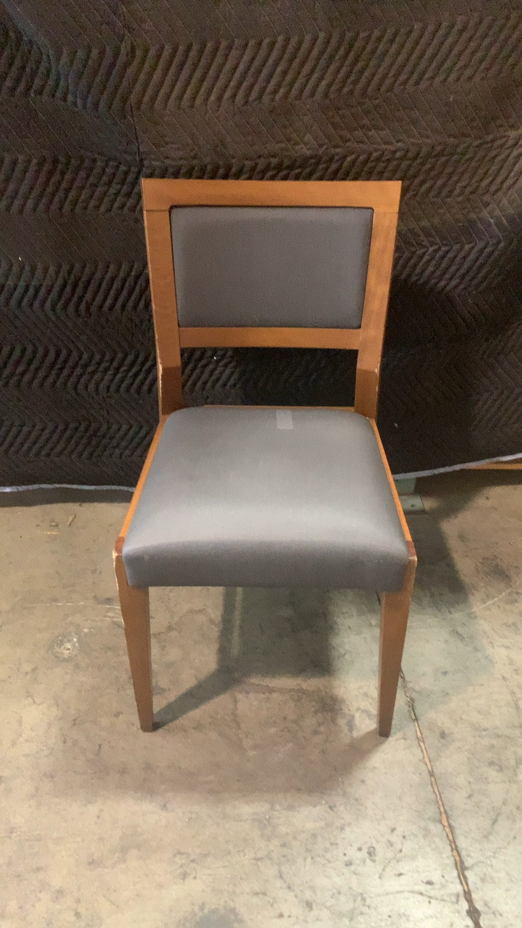 MING JA INC. Upholstered Side Chair Chair, Dining Wooden Frame Gray Upholstery