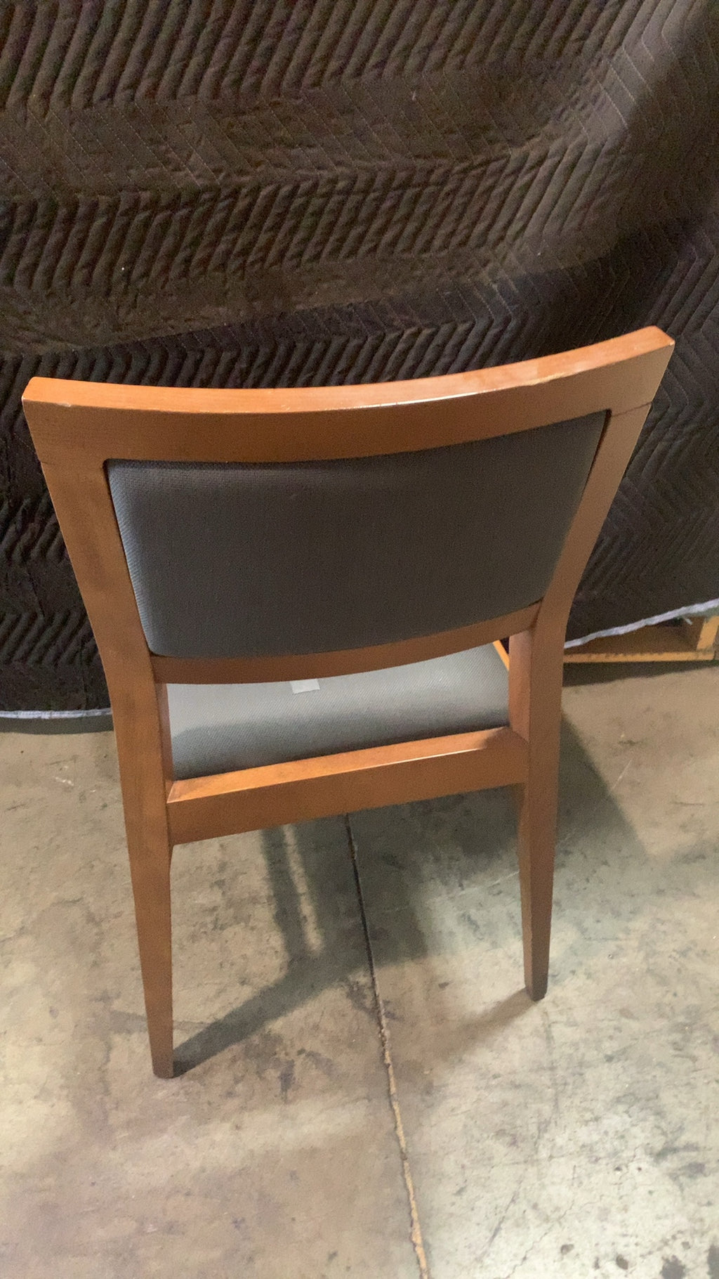 MING JA INC. Upholstered Side Chair Chair, Dining Wooden Frame Gray Upholstery