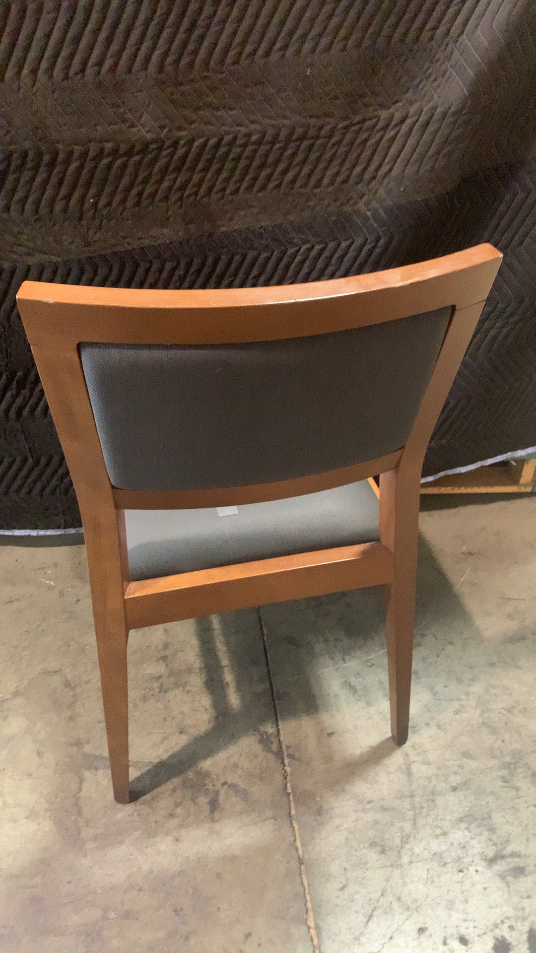 MING JA INC. Upholstered Side Chair Chair, Dining Wooden Frame Gray Upholstery