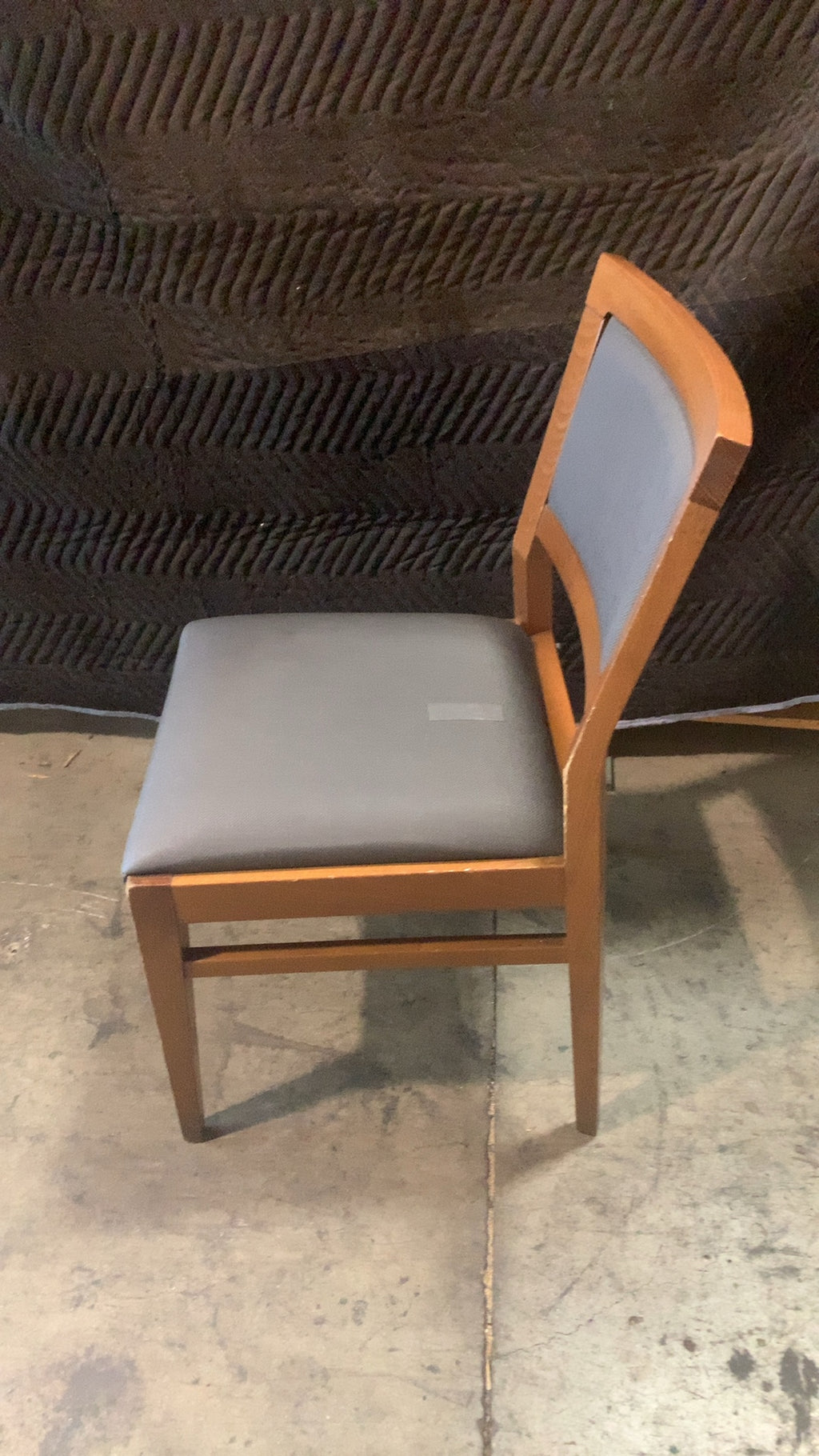 MING JA INC. Upholstered Side Chair Chair, Dining Wooden Frame Gray Upholstery