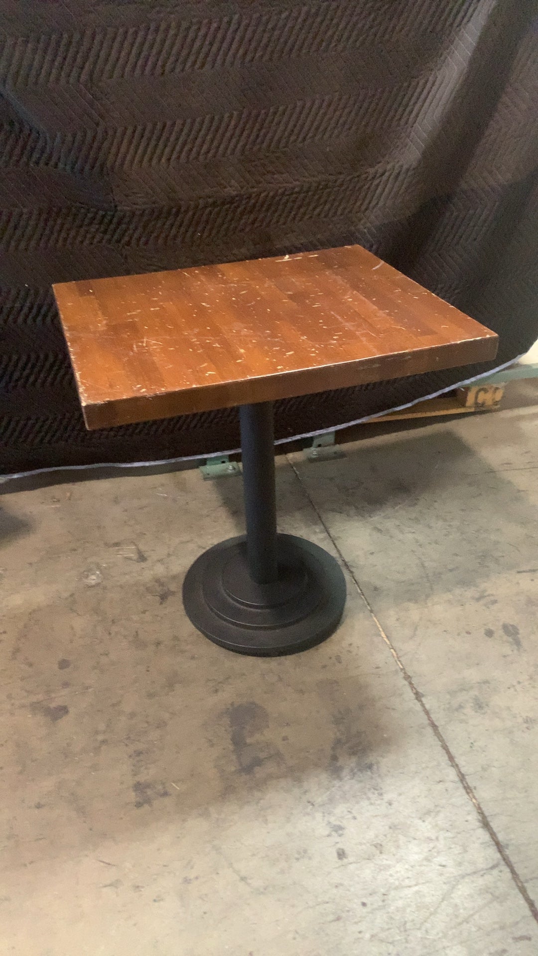 Commercial Square Table Restaurant Table, Square Wood Top Pedestal Base