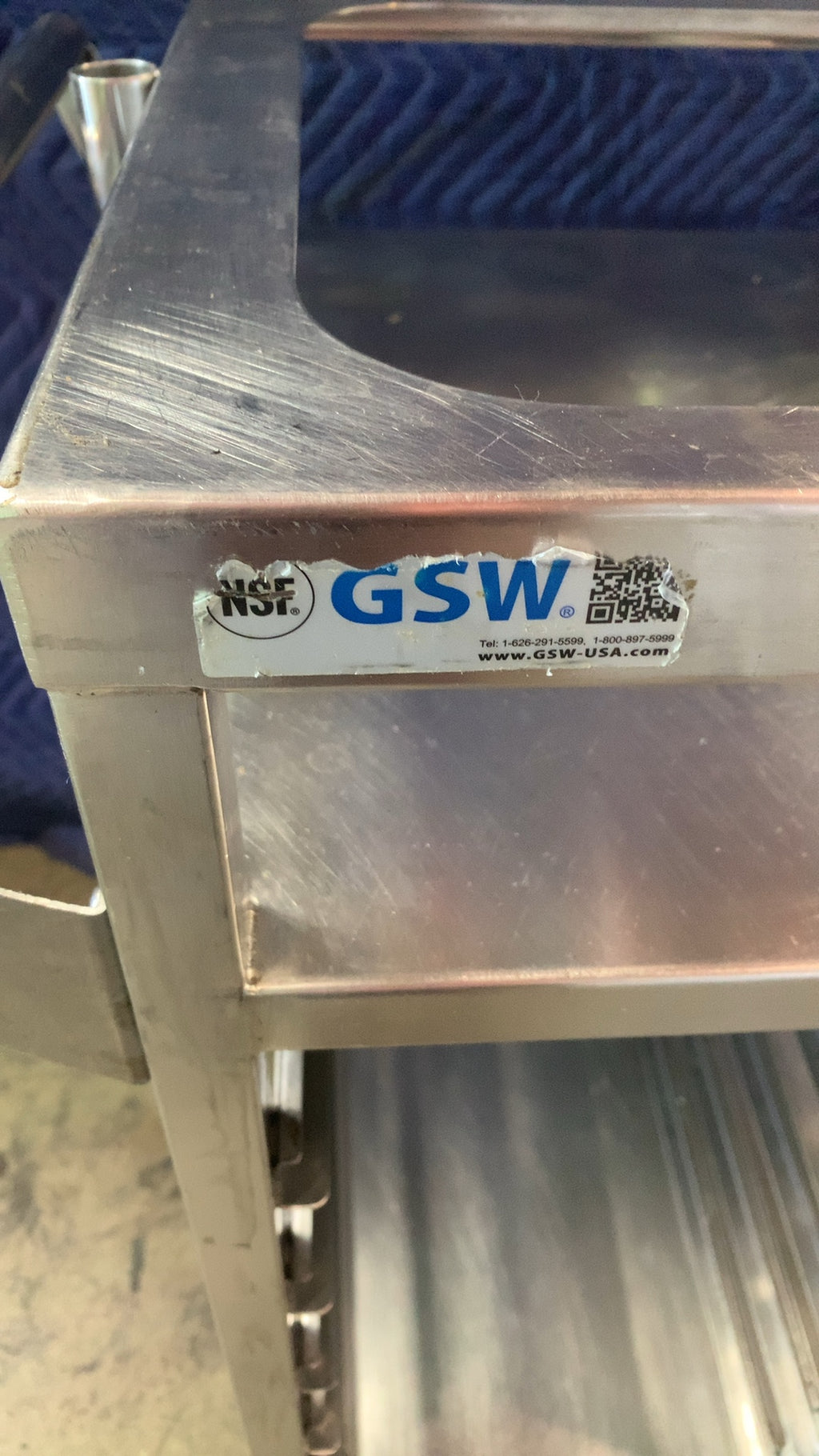 GSW Combination Foodservice Cart Serving Cart, Multi-Purpose Stainless Steel Top Pan Slots Lower Sheet Pan Racks On Casters