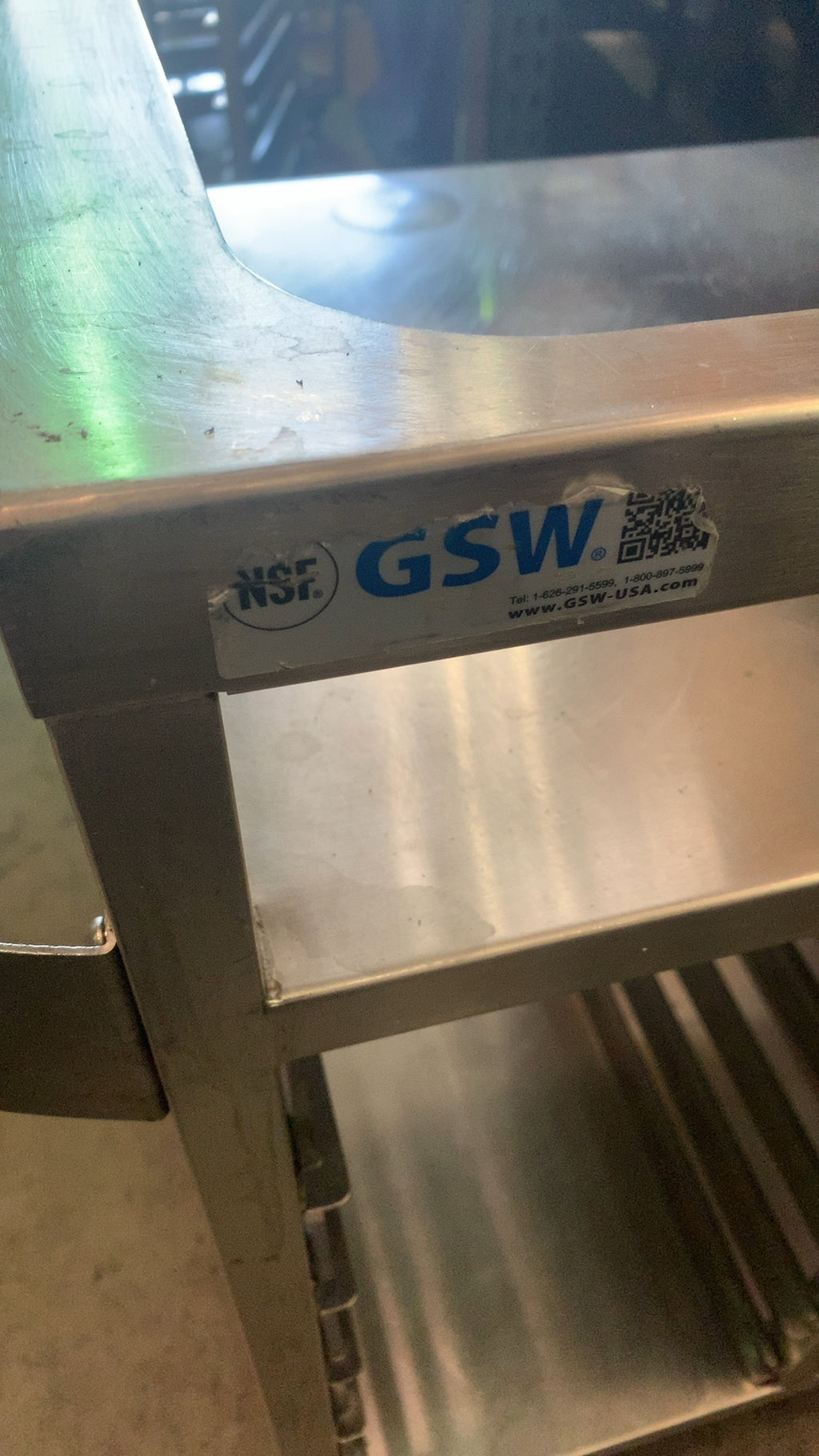 GSW Combination Foodservice Cart Serving Cart, Multi-Purpose Stainless Steel Top Pan Slots Lower Sheet Pan Racks On Casters