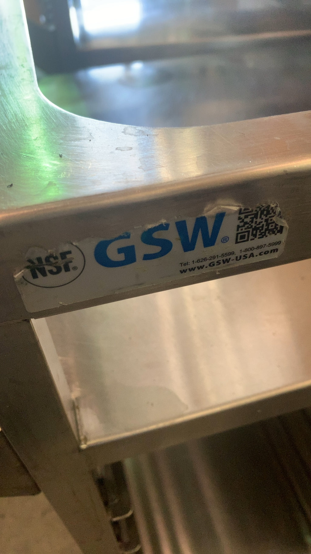GSW Combination Foodservice Cart Serving Cart, Multi-Purpose Stainless Steel Top Pan Slots Lower Sheet Pan Racks On Casters