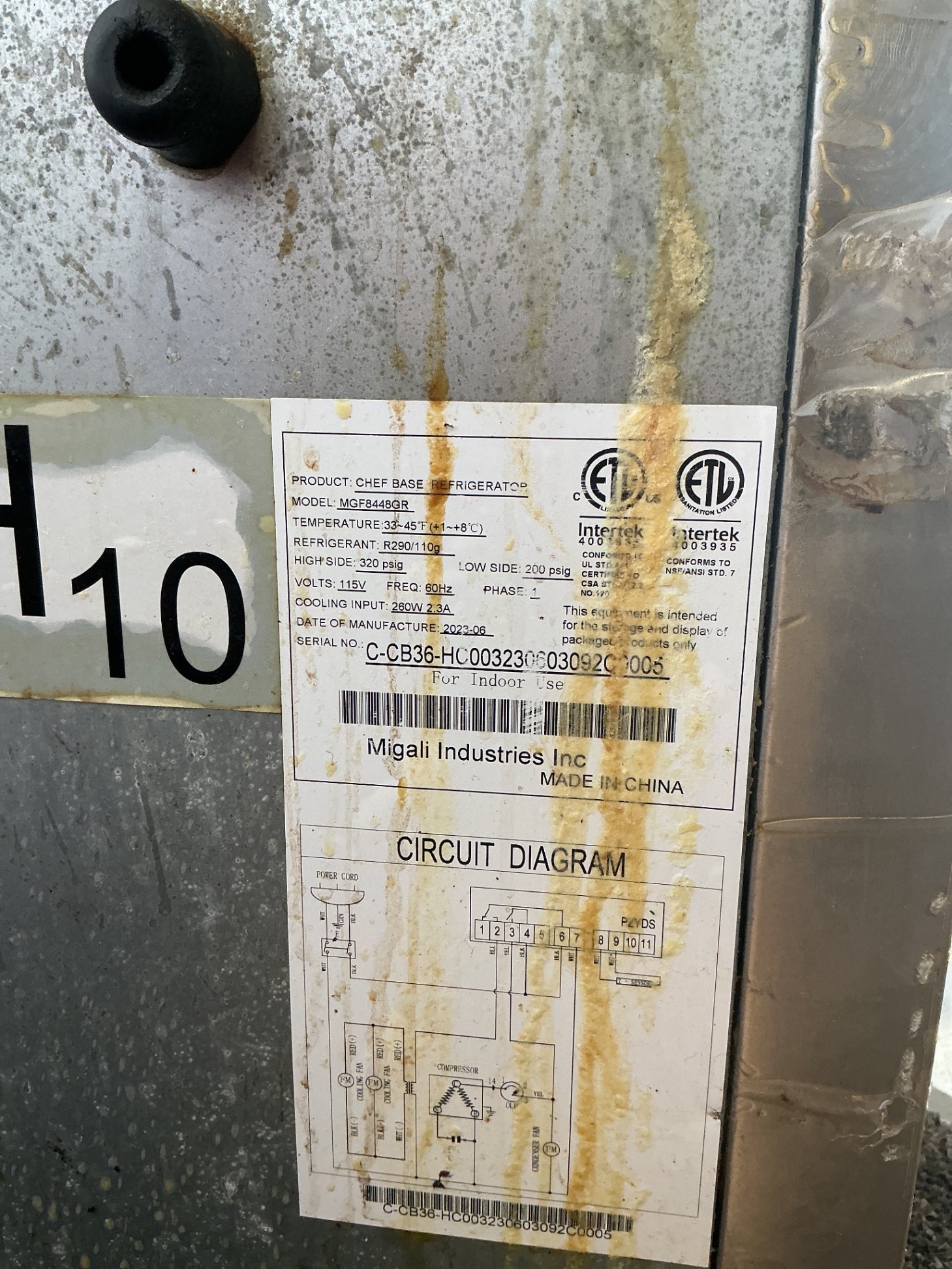 Migali MGF844GR Chef Base Refrigerator