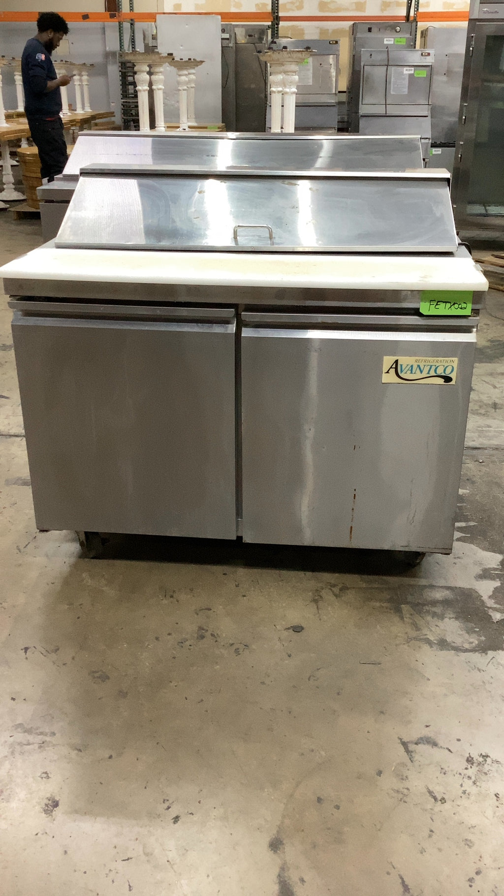 Avantco 178SSPT48HC Refrigerated Two Door Prep Table