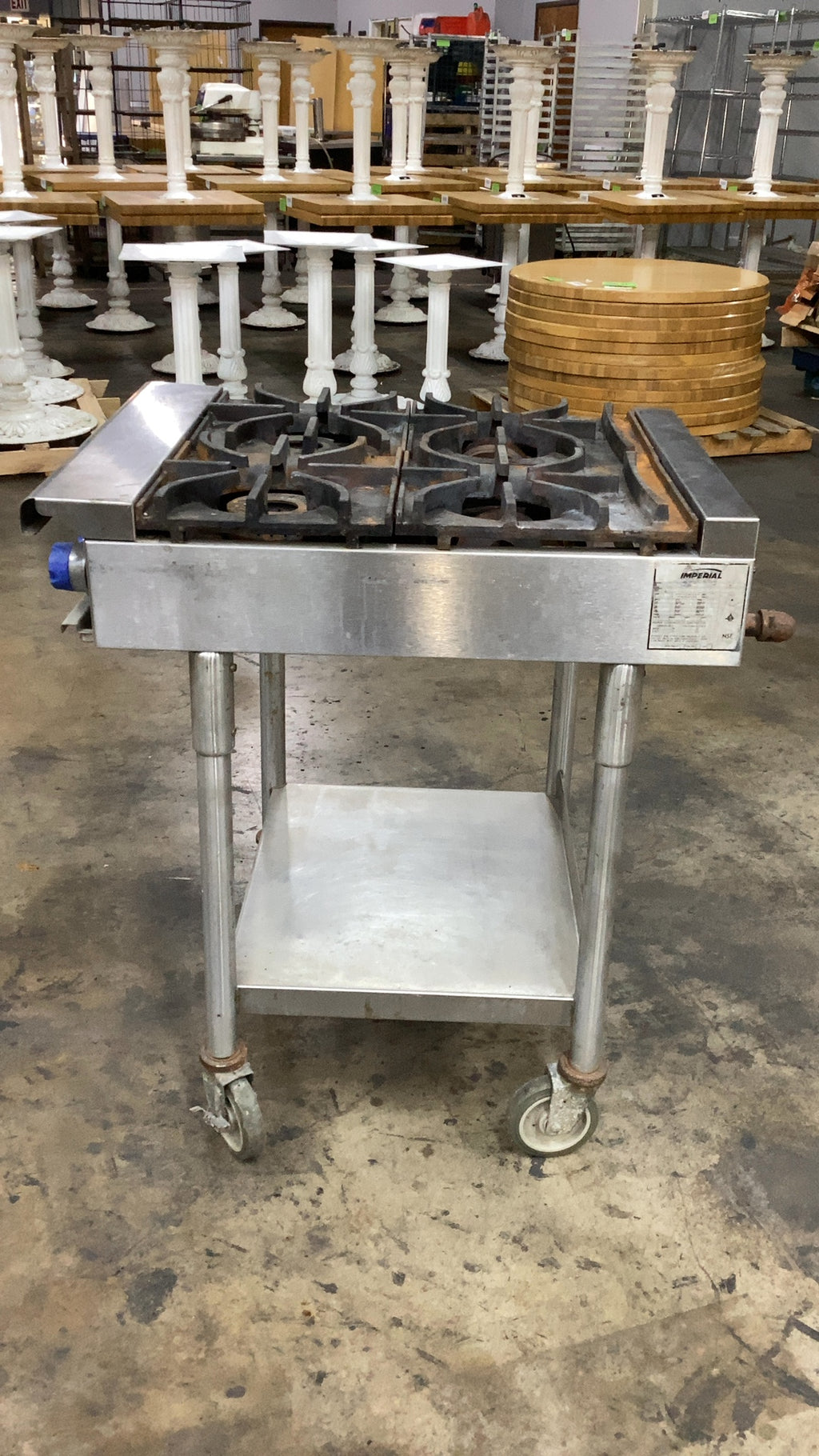 IMPERIAL IHPA-4-24 4 Burner Gas Range On Stand