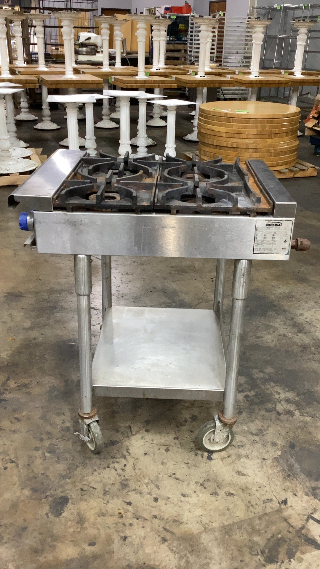 IMPERIAL IHPA-4-24 4 Burner Gas Range On Stand