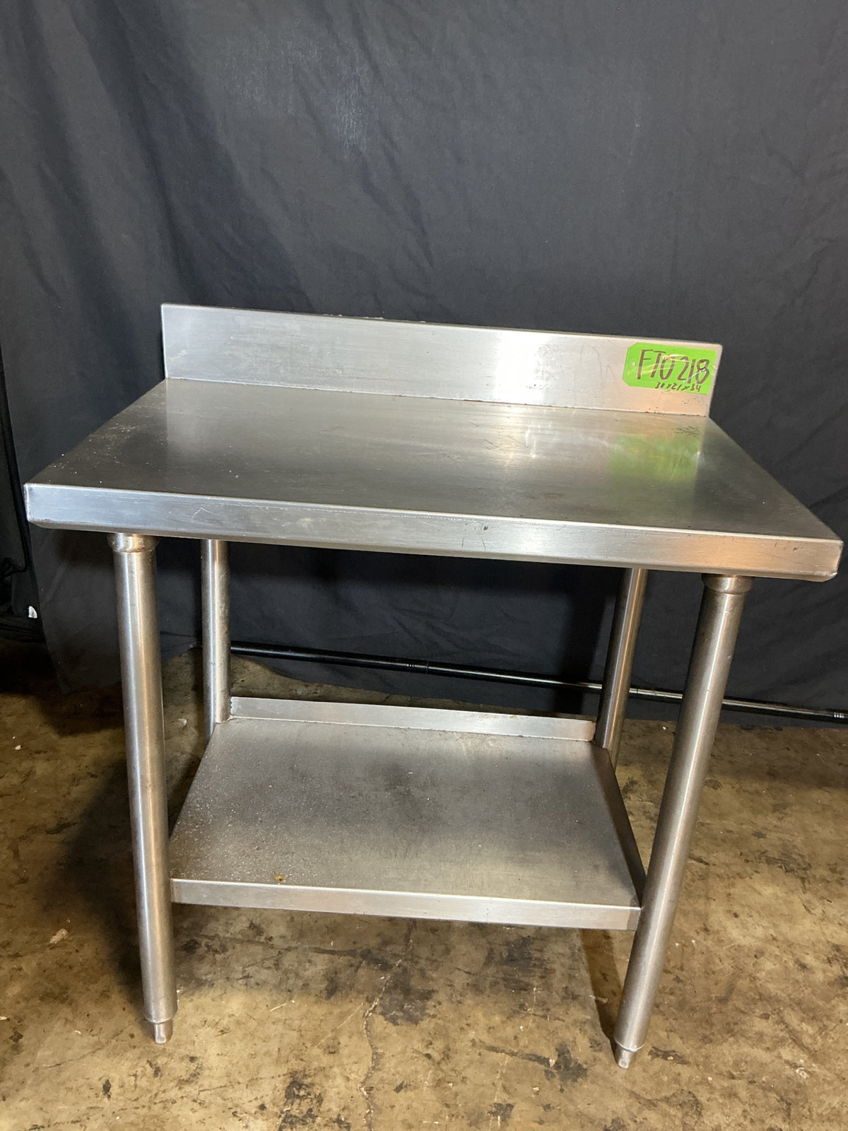 Stainless Steel Table With Backsplash