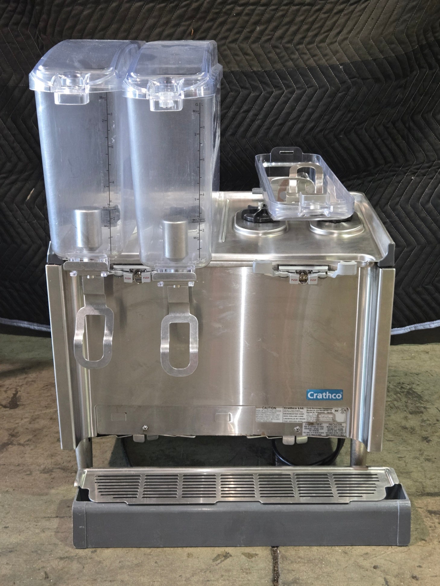 Crathco CS-4E/2D/3D-16  Simplicity  Bubbler Refrigerated Beverage Dispenser