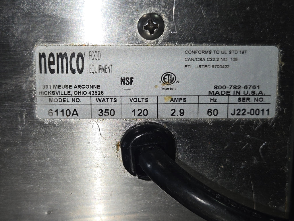 Nemco 6110A Single-Well Countertop Food Warmer
