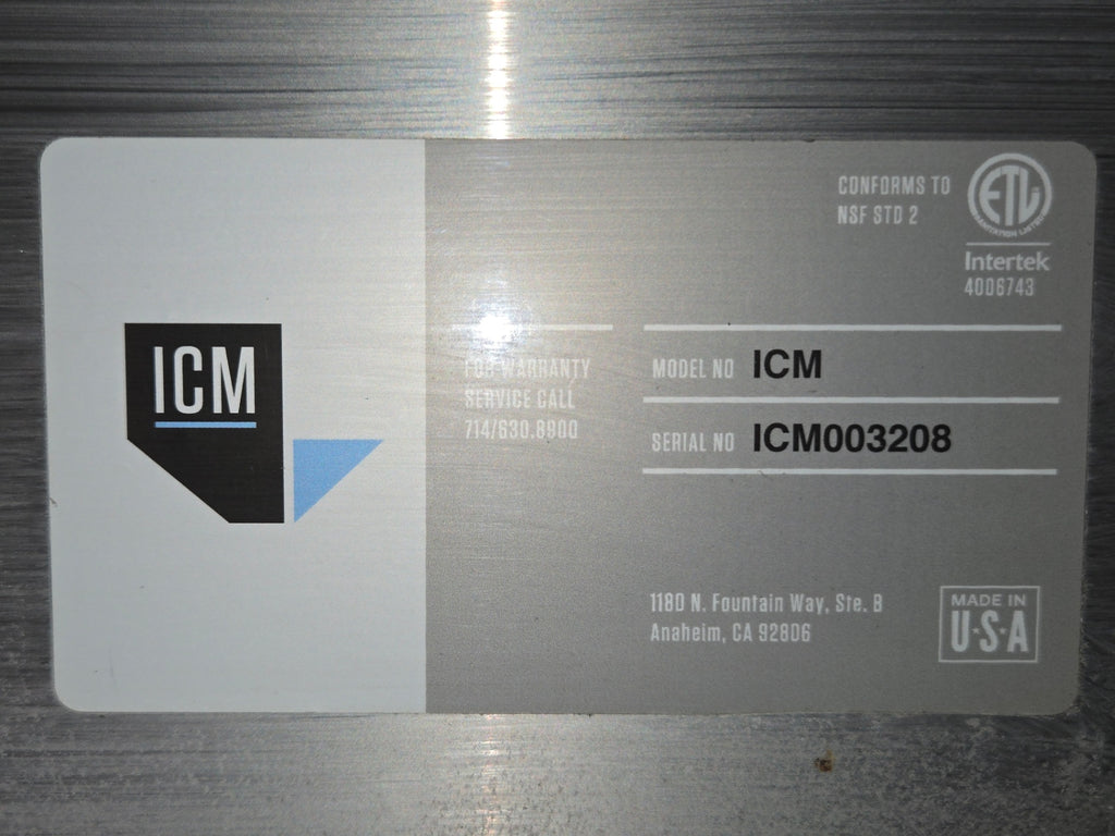 ICM Commercial Refrigerated Prep Table with Cup Dispenser