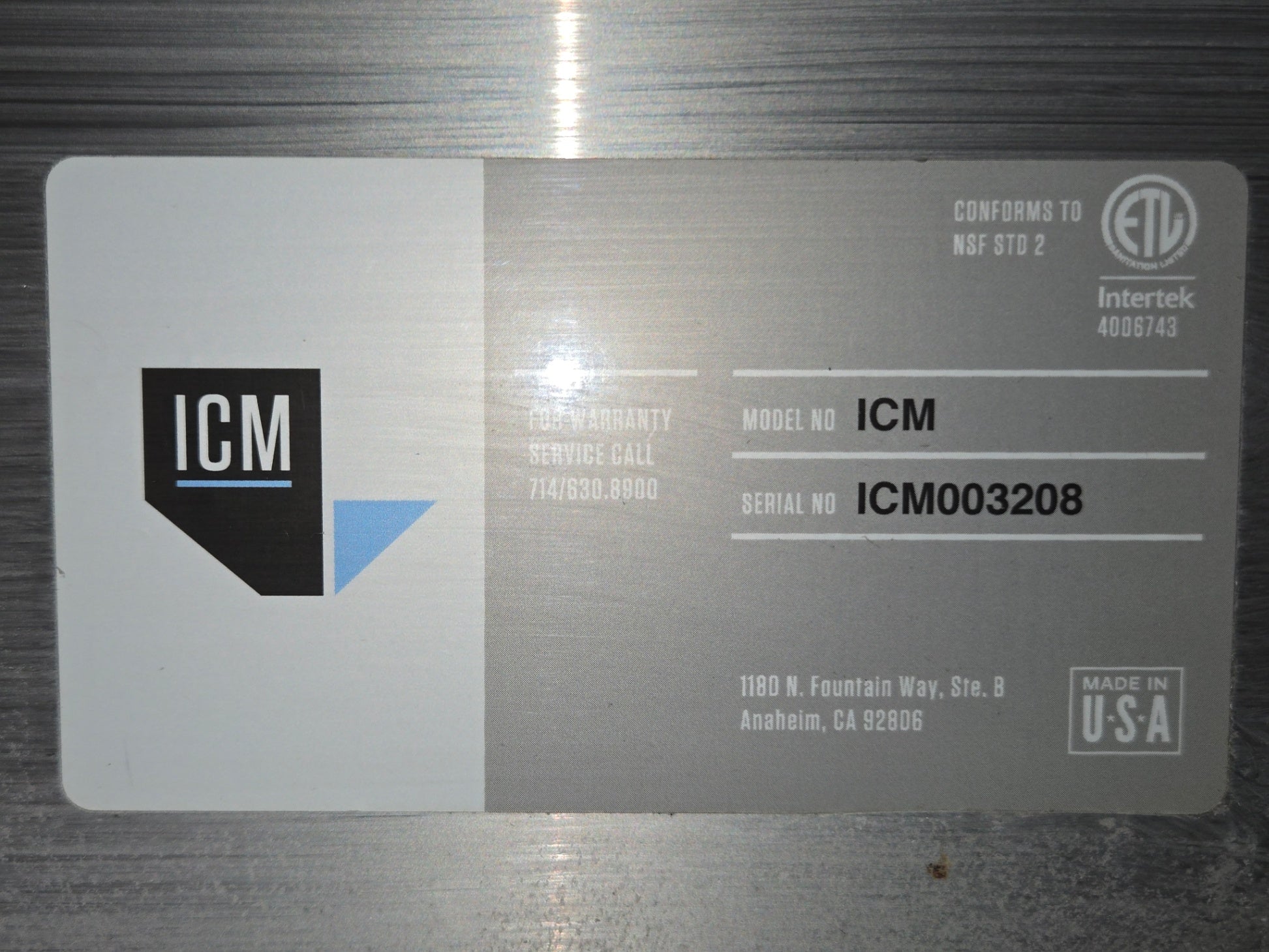 ICM Commercial Refrigerated Prep Table with Cup Dispenser