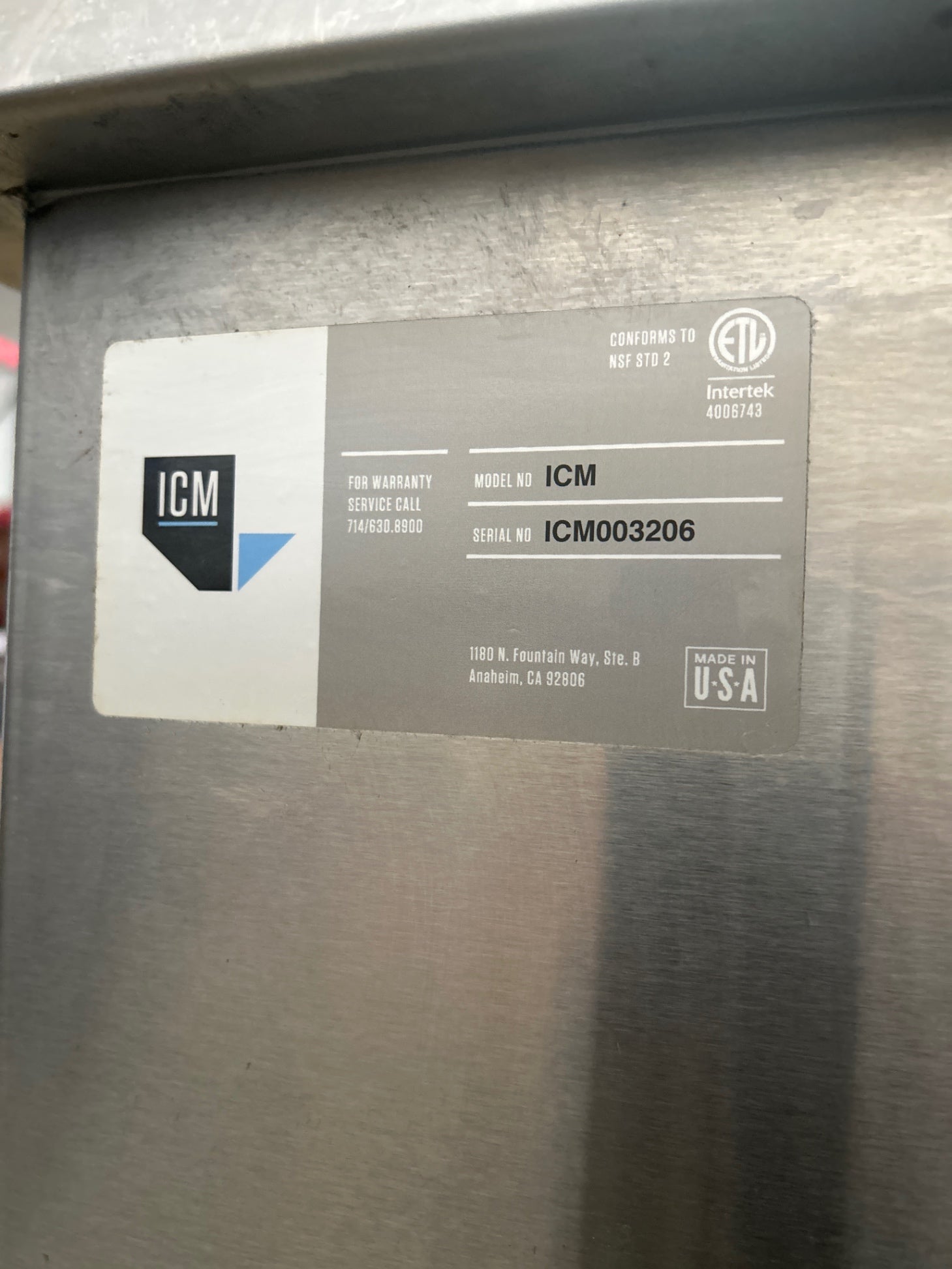 ICM Stainless Steel Prep Table with Undercounter Shelves