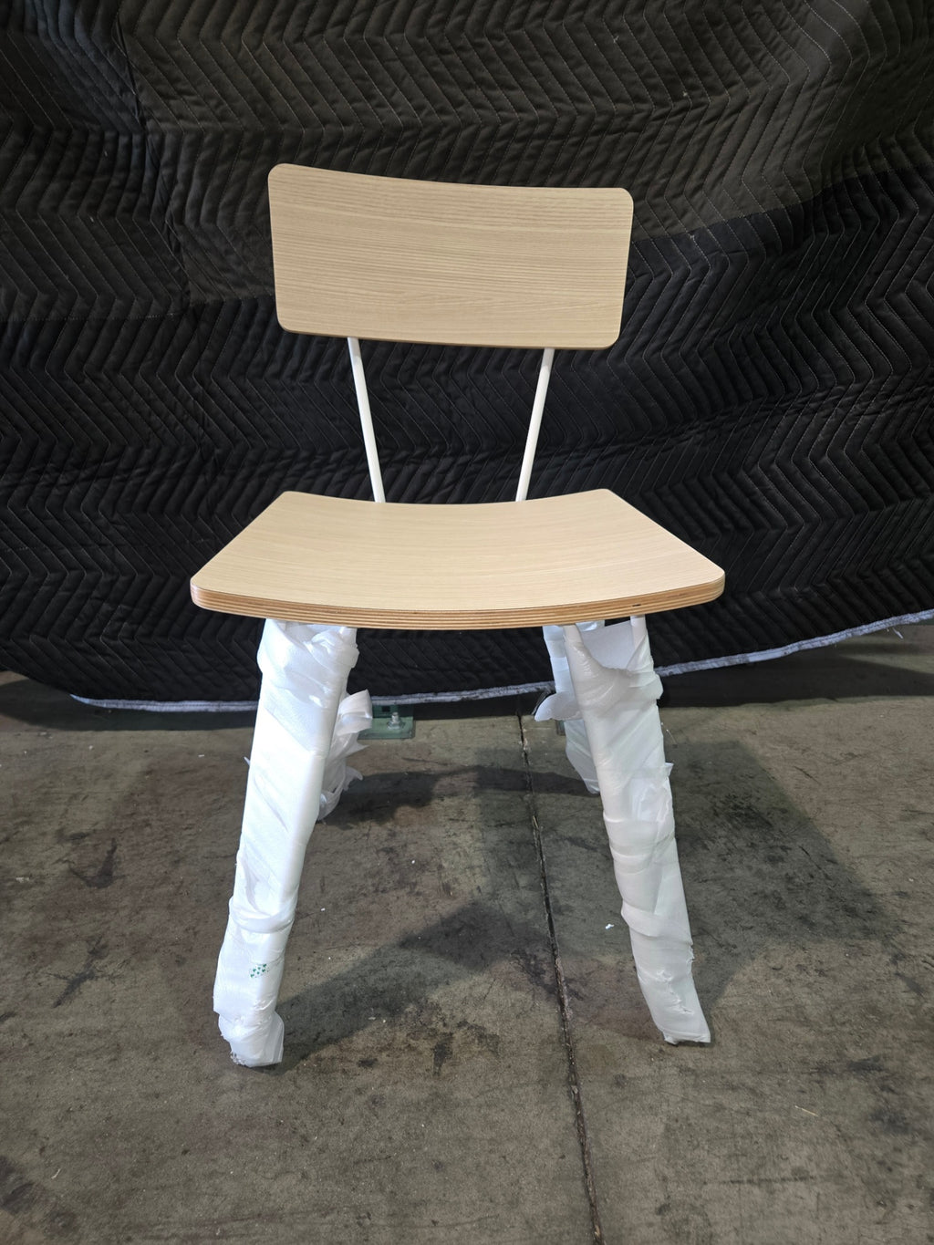 Wood Back Metal Chairs - Lot of 7