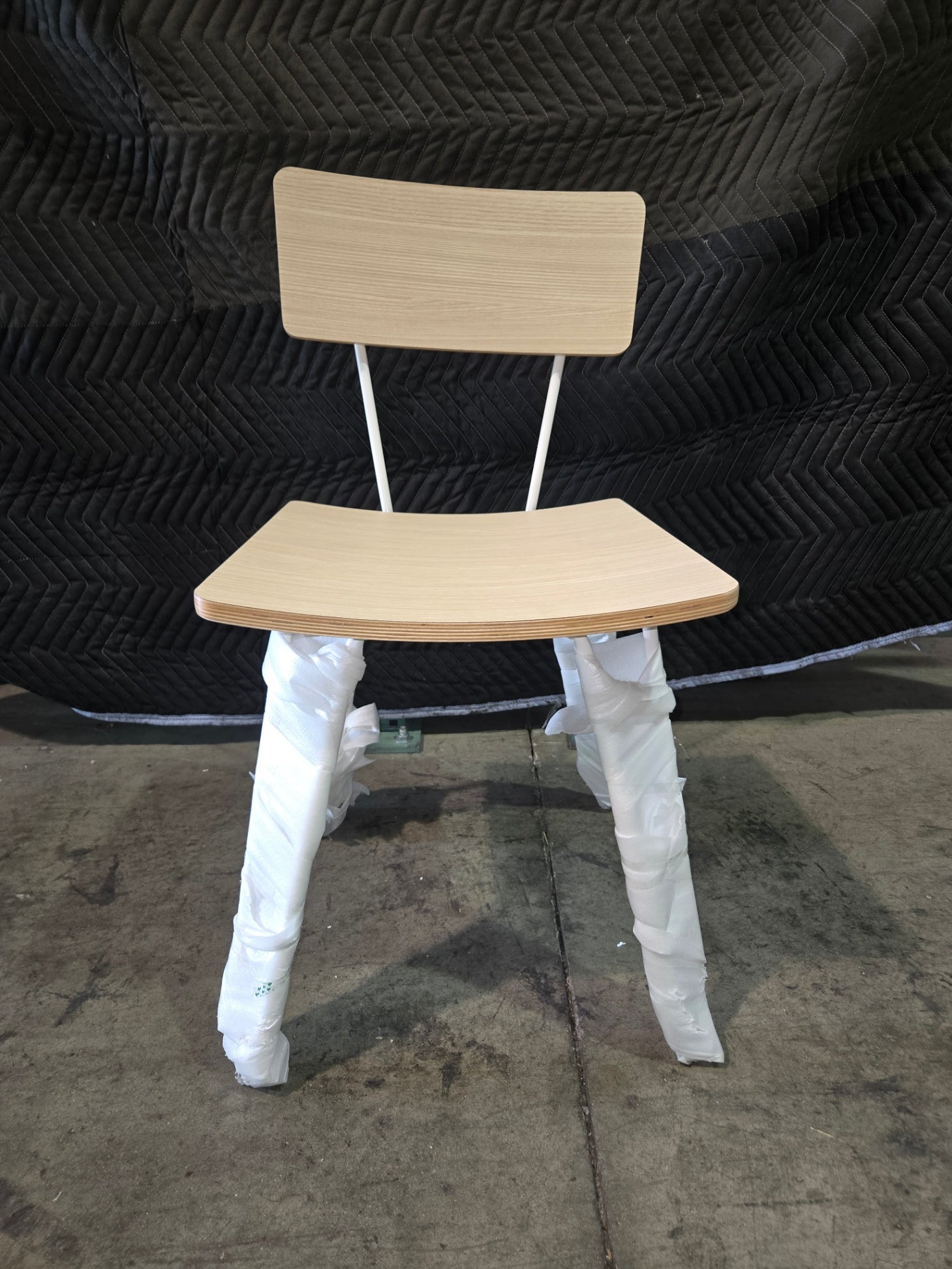 Wood Back Metal Chairs - Lot of 7