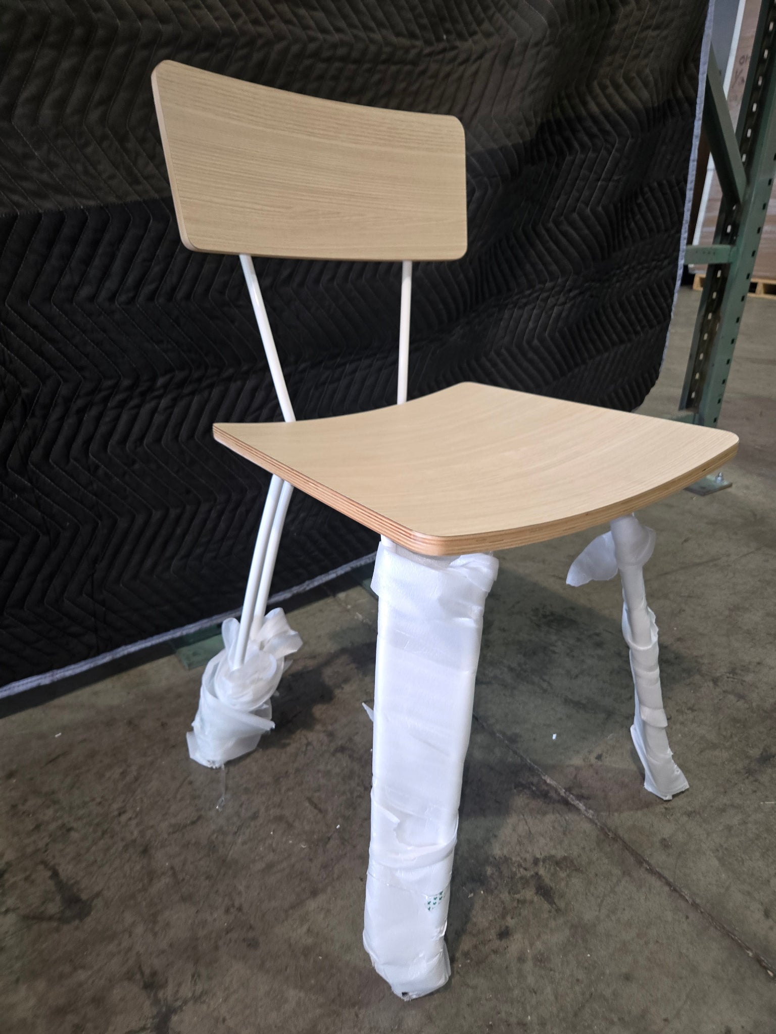 Wood Back Metal Chairs - Lot of 7