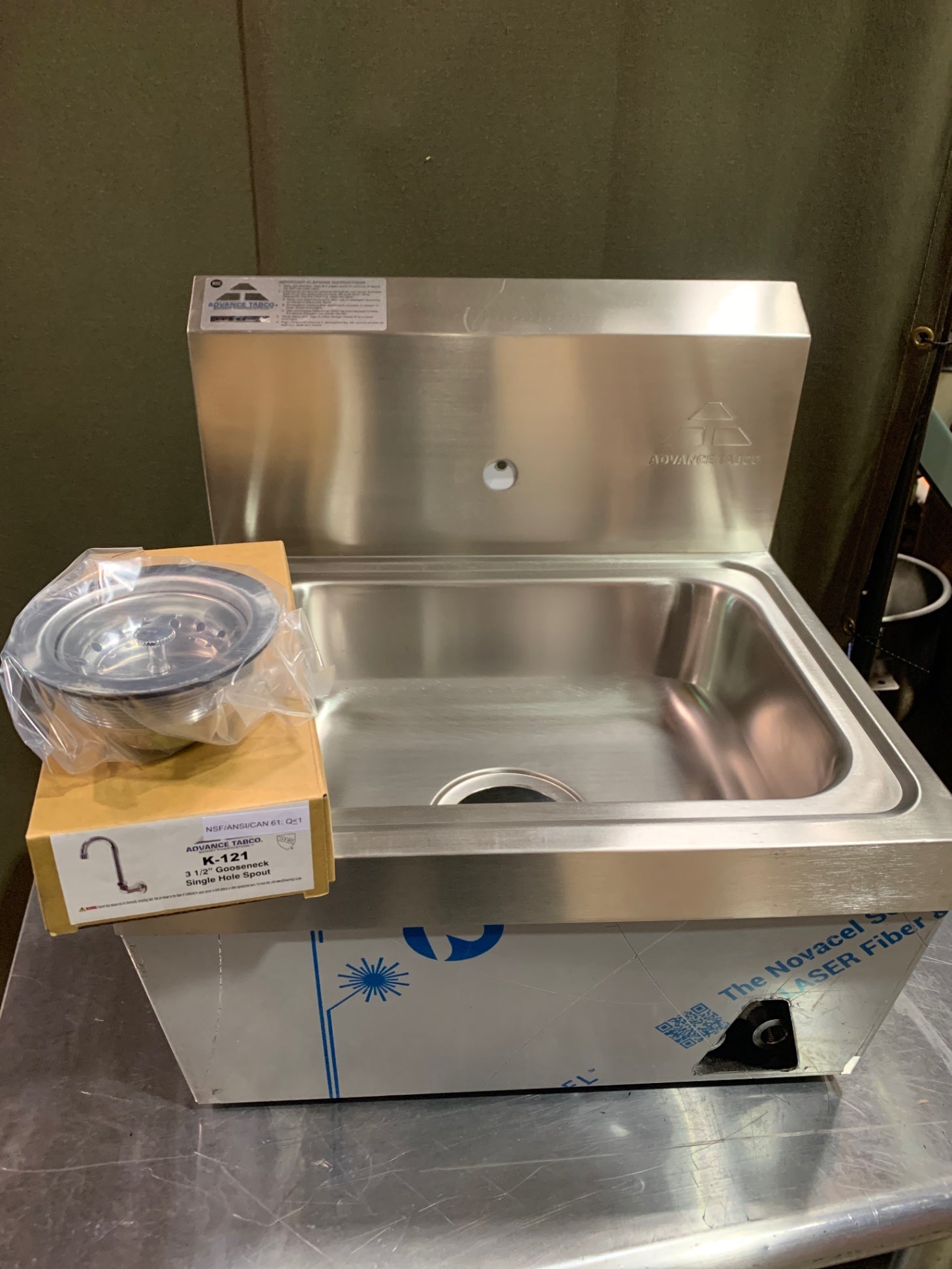 New Advance Tabco 7-PS-62 Wall Mounted Hand Sink W/ Knee Valves