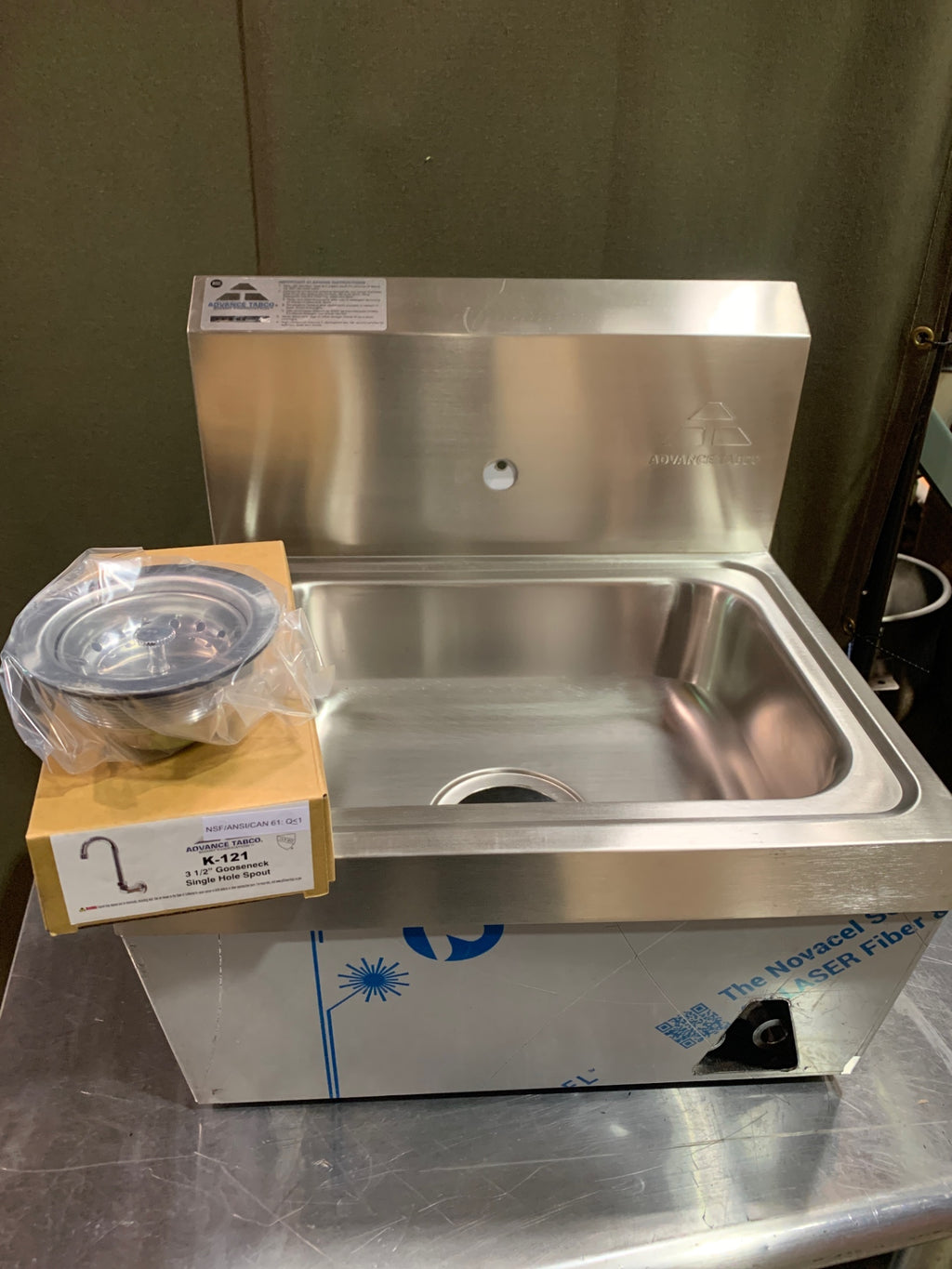 New Advance Tabco 7-PS-62 Wall Mounted Hand Sink W/ Knee Valves