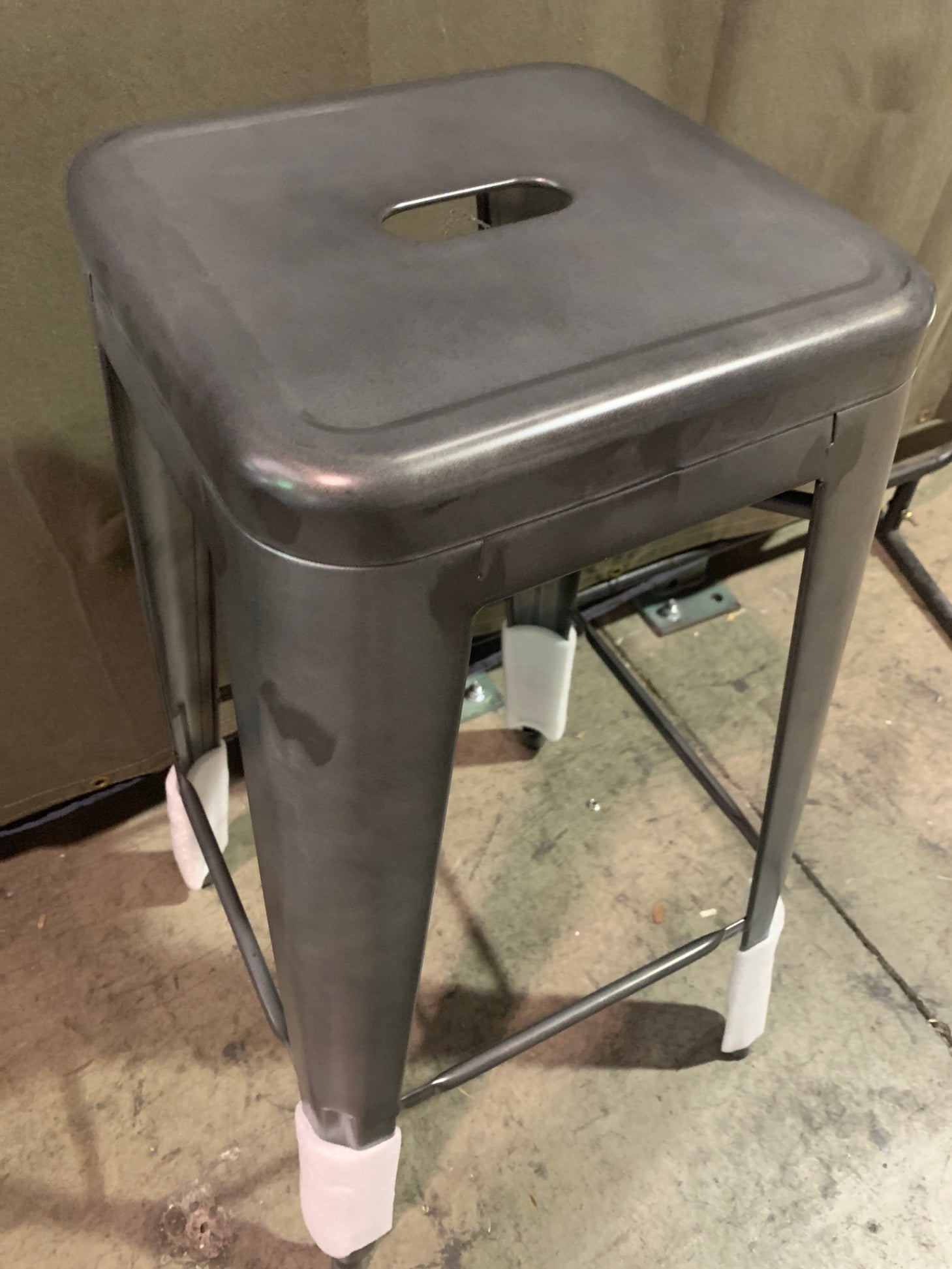 New 8015-BS Gun Metal Grey Barstool