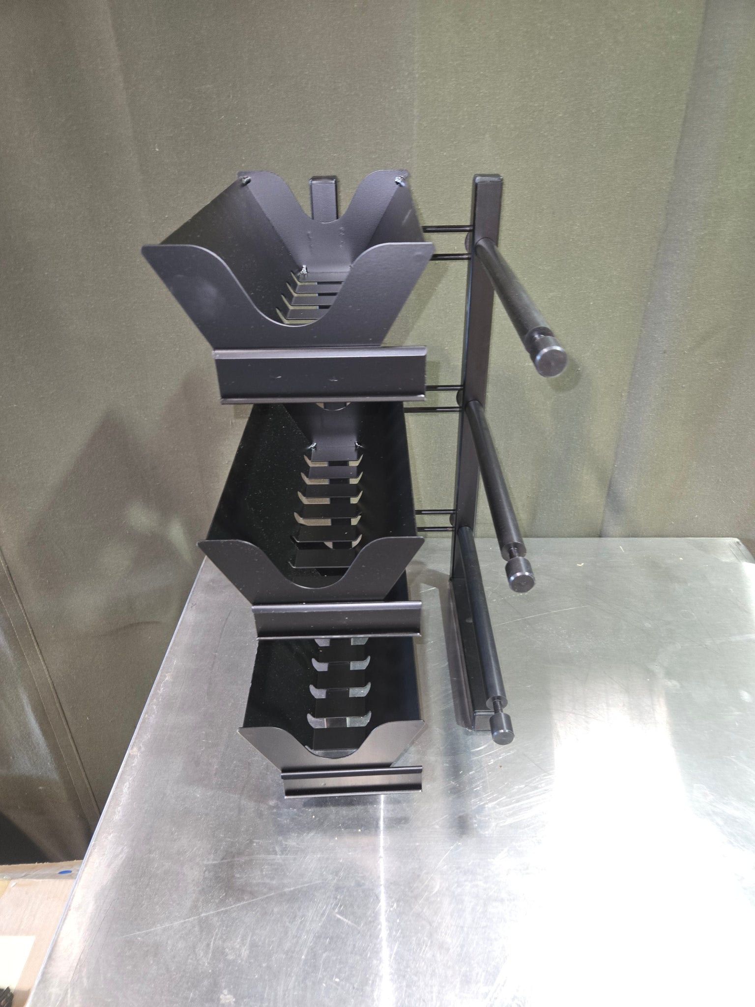New P15217R Industrial-Style Metal Organizer, Domed Lid Rack