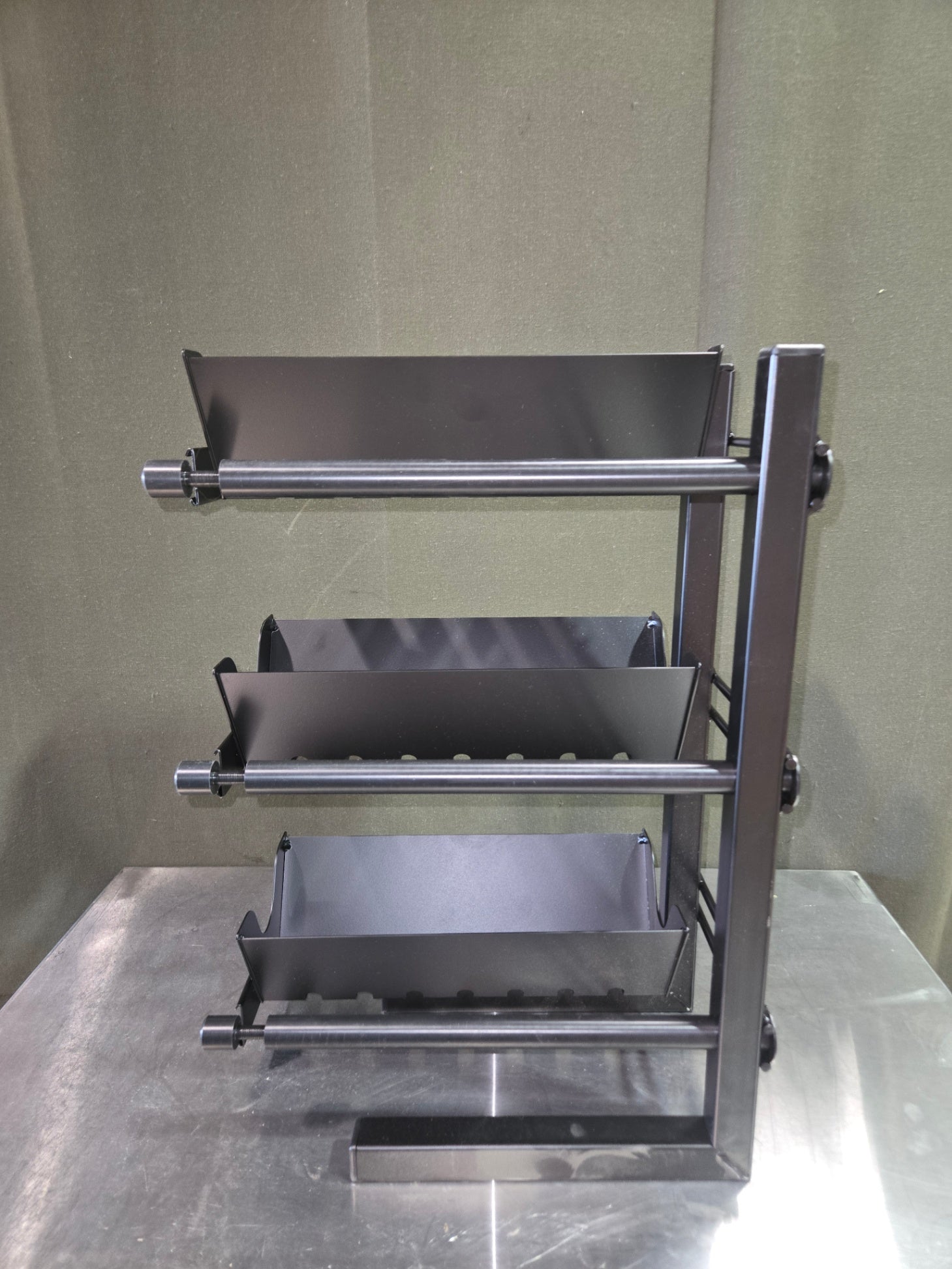New P15217R Industrial-Style Metal Organizer, Domed Lid Rack